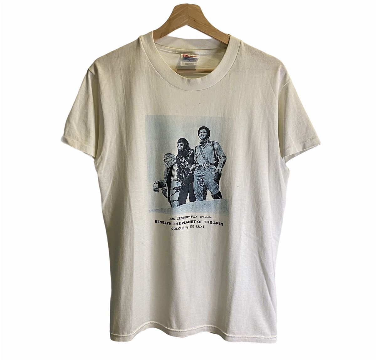 Hanes × Vintage VINTAGE RARE‼️Movie The Planet Of The Apes By Hanes T-Shirt Size US S / EU 44-46 / 1 - 1 Thumbnail