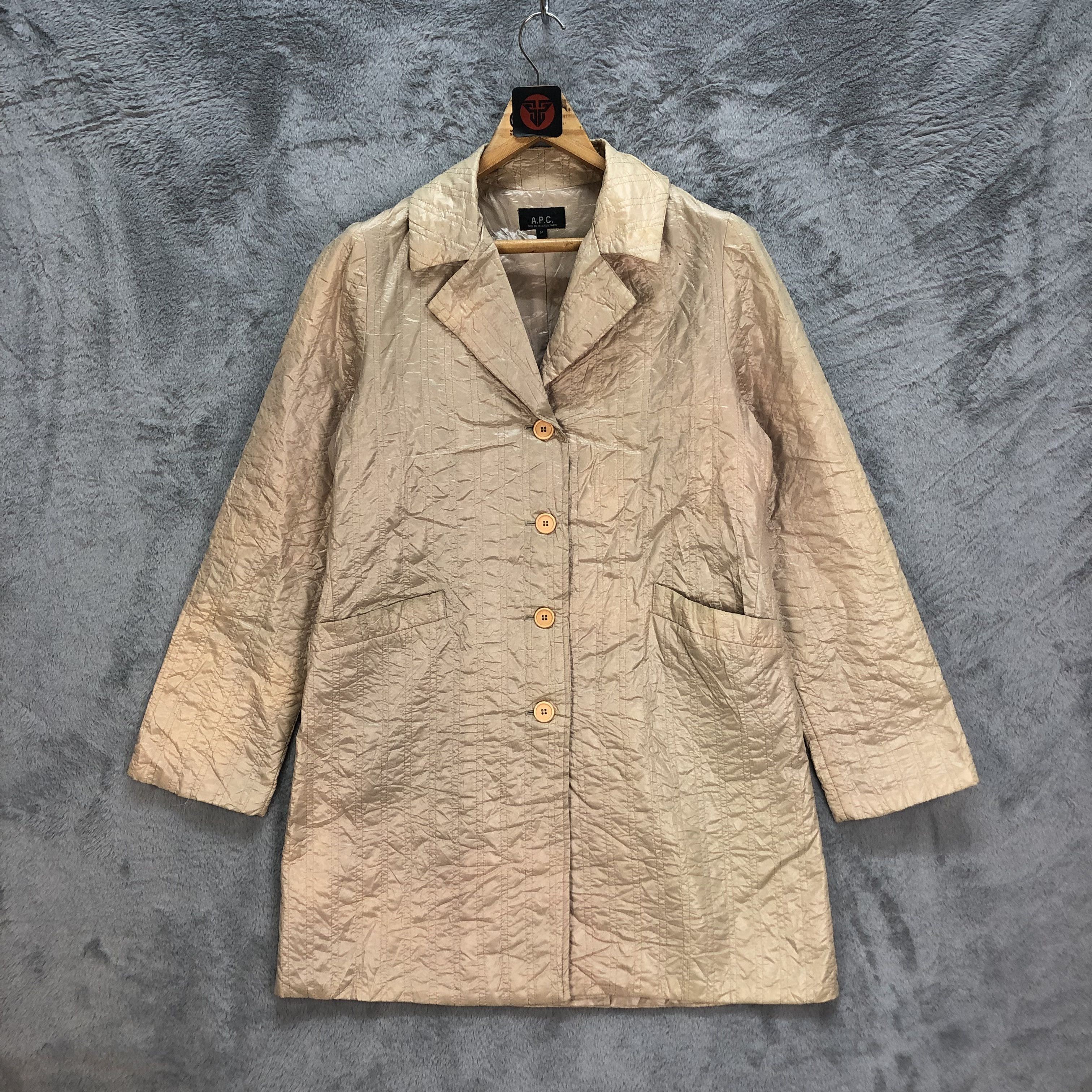 A.P.C. APC LIGHTWEIGHT LONG COAT MADE IN FRANCE #6418-65 Size M / US 6-8 / IT 42-44 - 1 Thumbnail