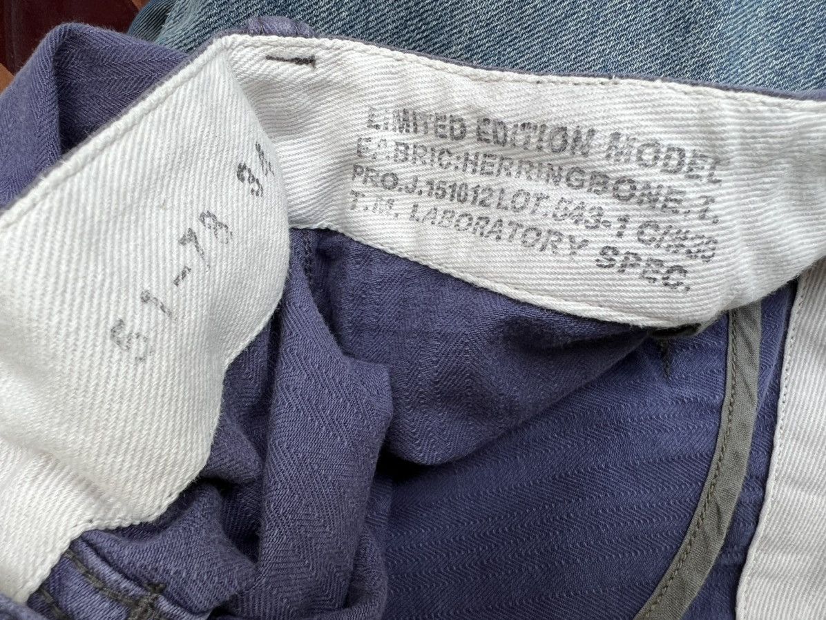 Two Moon Limited Edition Sun Fade Indigo HBT Stripe Work Trouser Pant Size US 34 / EU 50 - 22 Thumbnail
