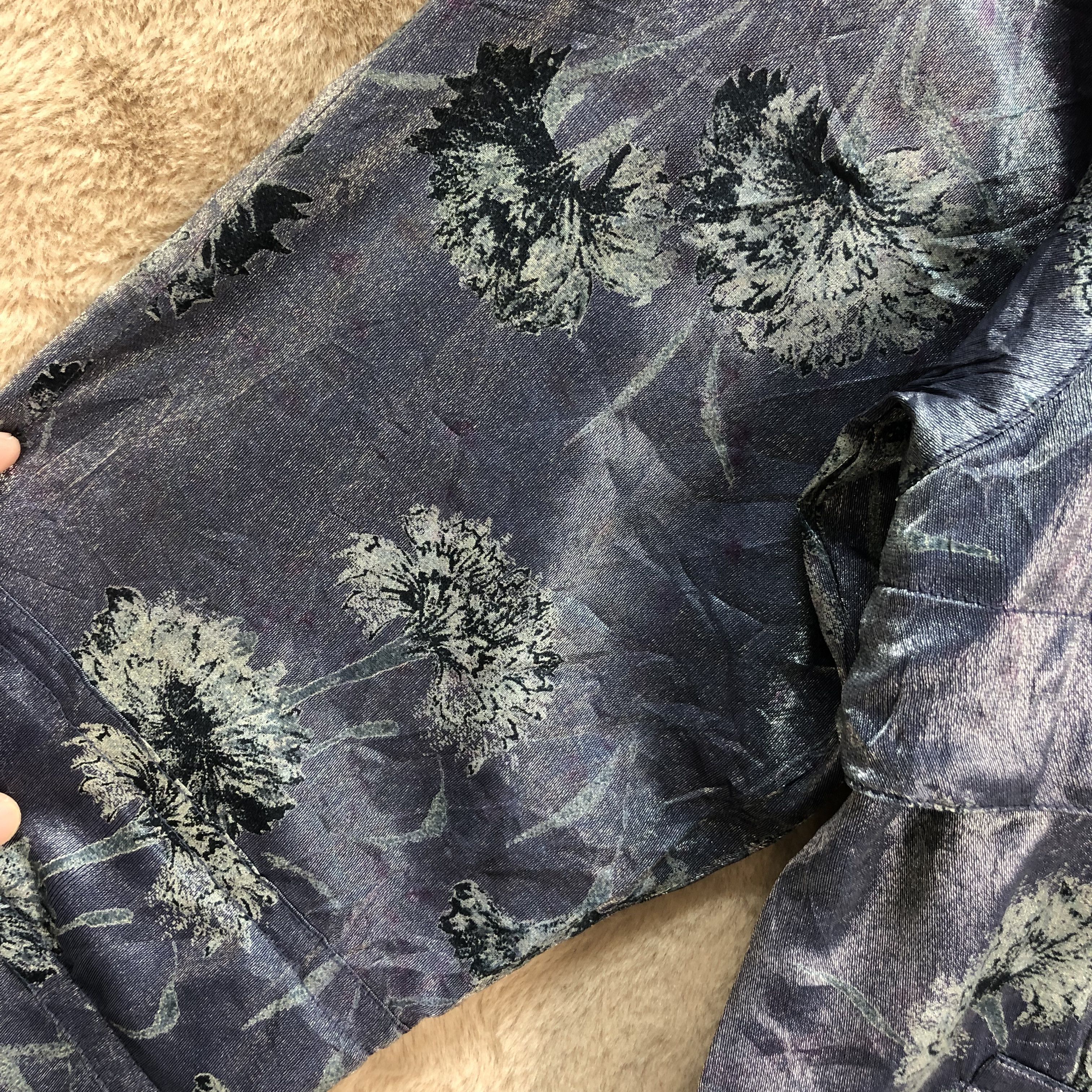Japanese Brand MADAME BEAN FLORAL PRINTED COAT DOUBLE BREASTED #6412-65 Size M / US 6-8 / IT 42-44 - 5 Thumbnail