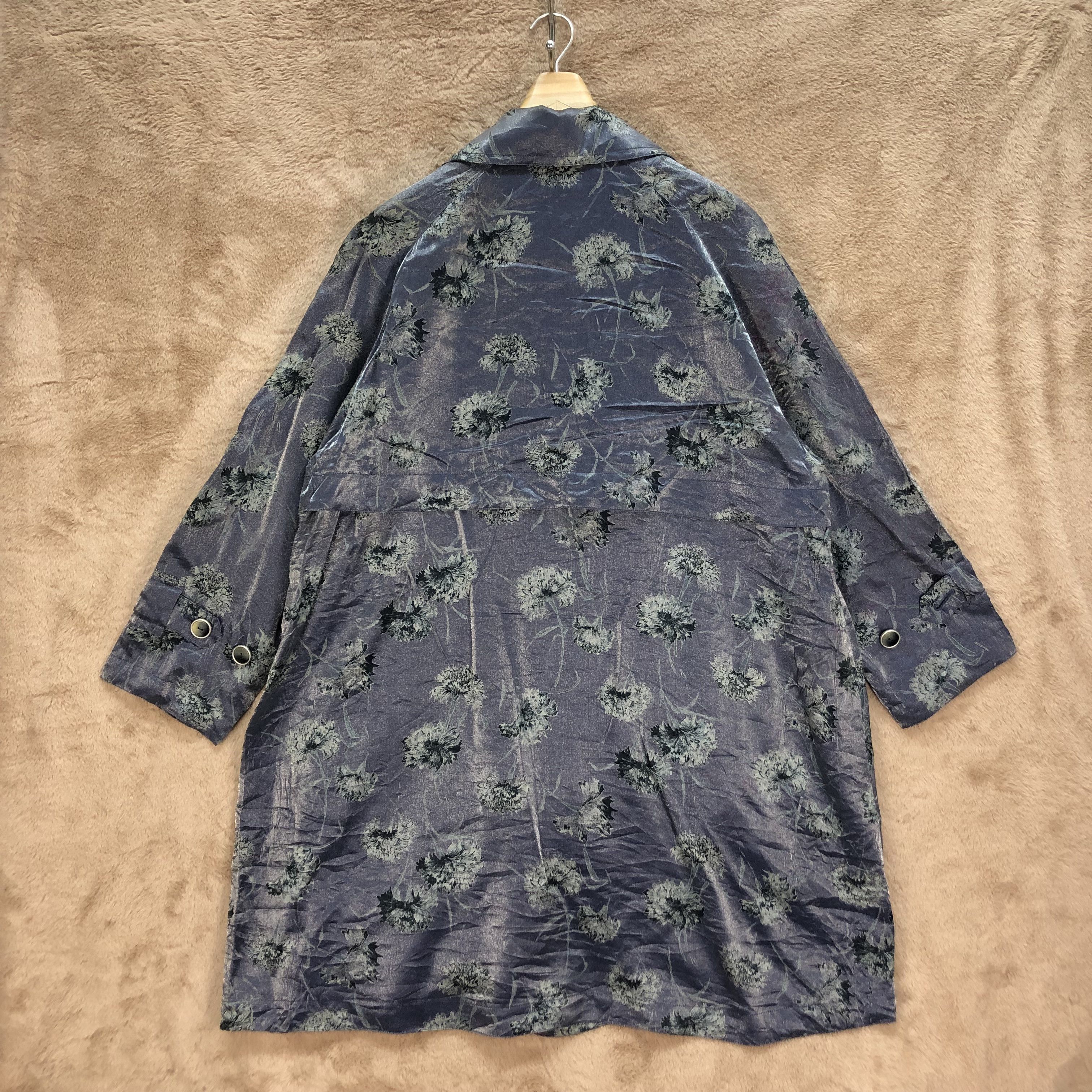 Japanese Brand MADAME BEAN FLORAL PRINTED COAT DOUBLE BREASTED #6412-65 Size M / US 6-8 / IT 42-44 - 12 Thumbnail
