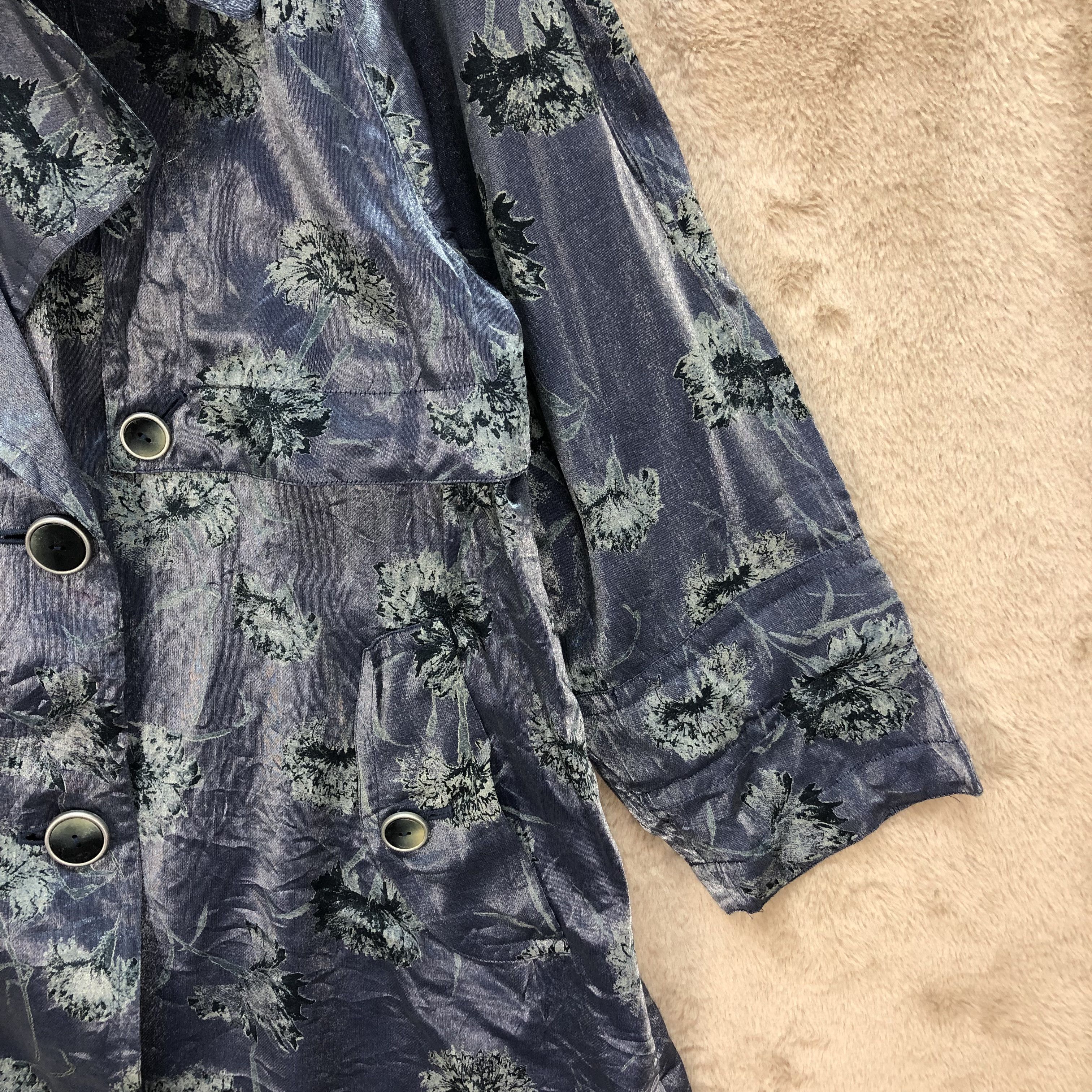 Japanese Brand MADAME BEAN FLORAL PRINTED COAT DOUBLE BREASTED #6412-65 Size M / US 6-8 / IT 42-44 - 6 Thumbnail