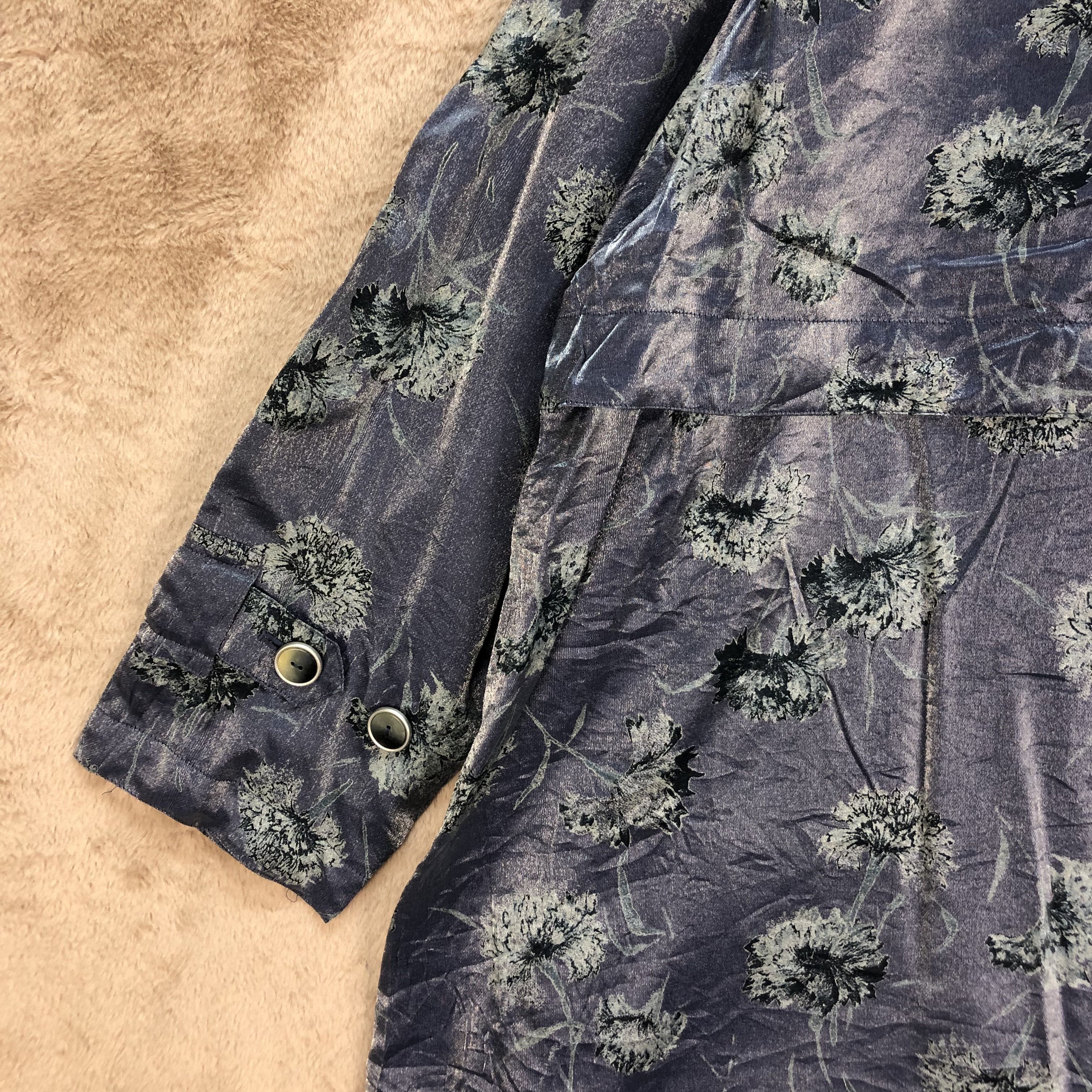 Japanese Brand MADAME BEAN FLORAL PRINTED COAT DOUBLE BREASTED #6412-65 Size M / US 6-8 / IT 42-44 - 13 Thumbnail