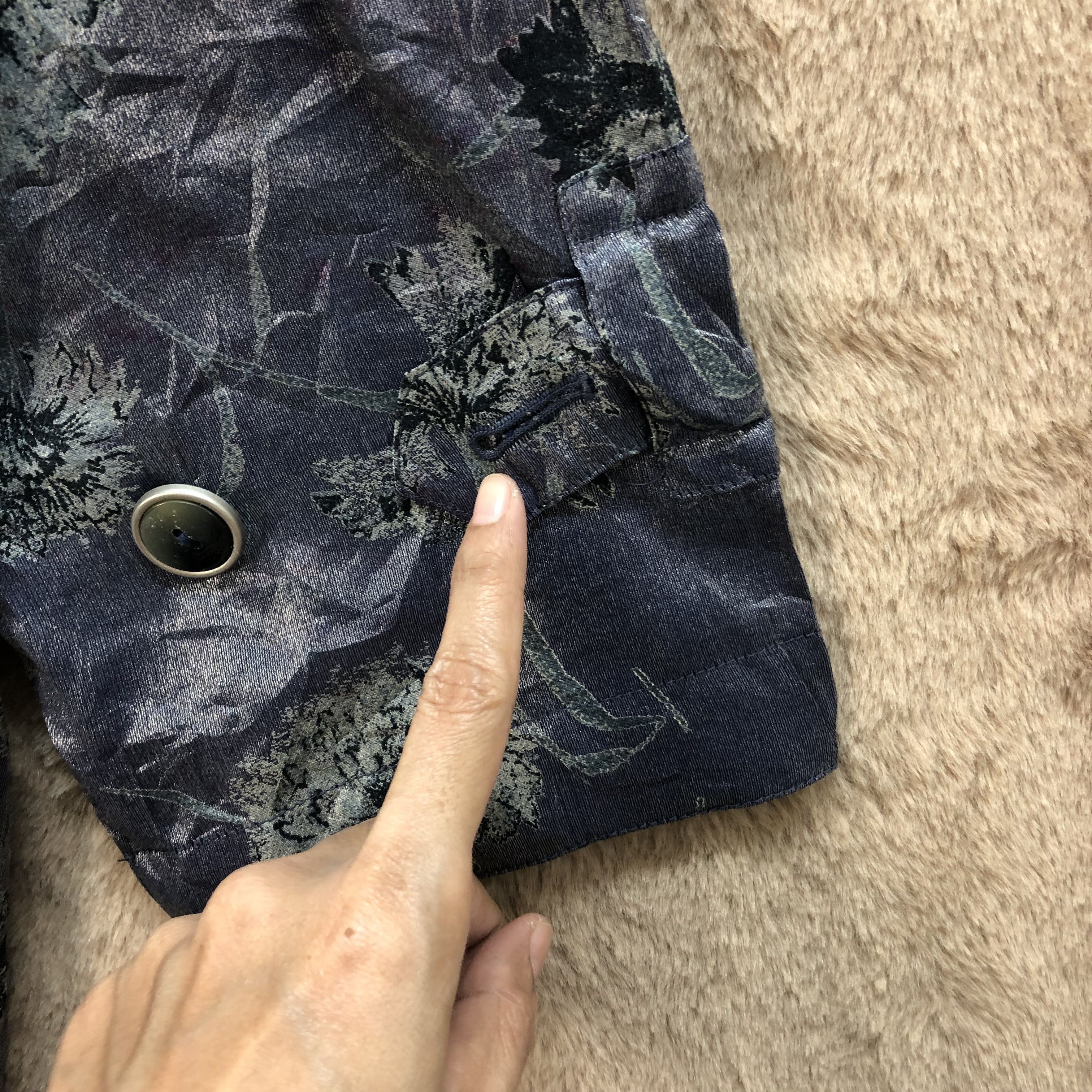 Japanese Brand MADAME BEAN FLORAL PRINTED COAT DOUBLE BREASTED #6412-65 Size M / US 6-8 / IT 42-44 - 15 Thumbnail
