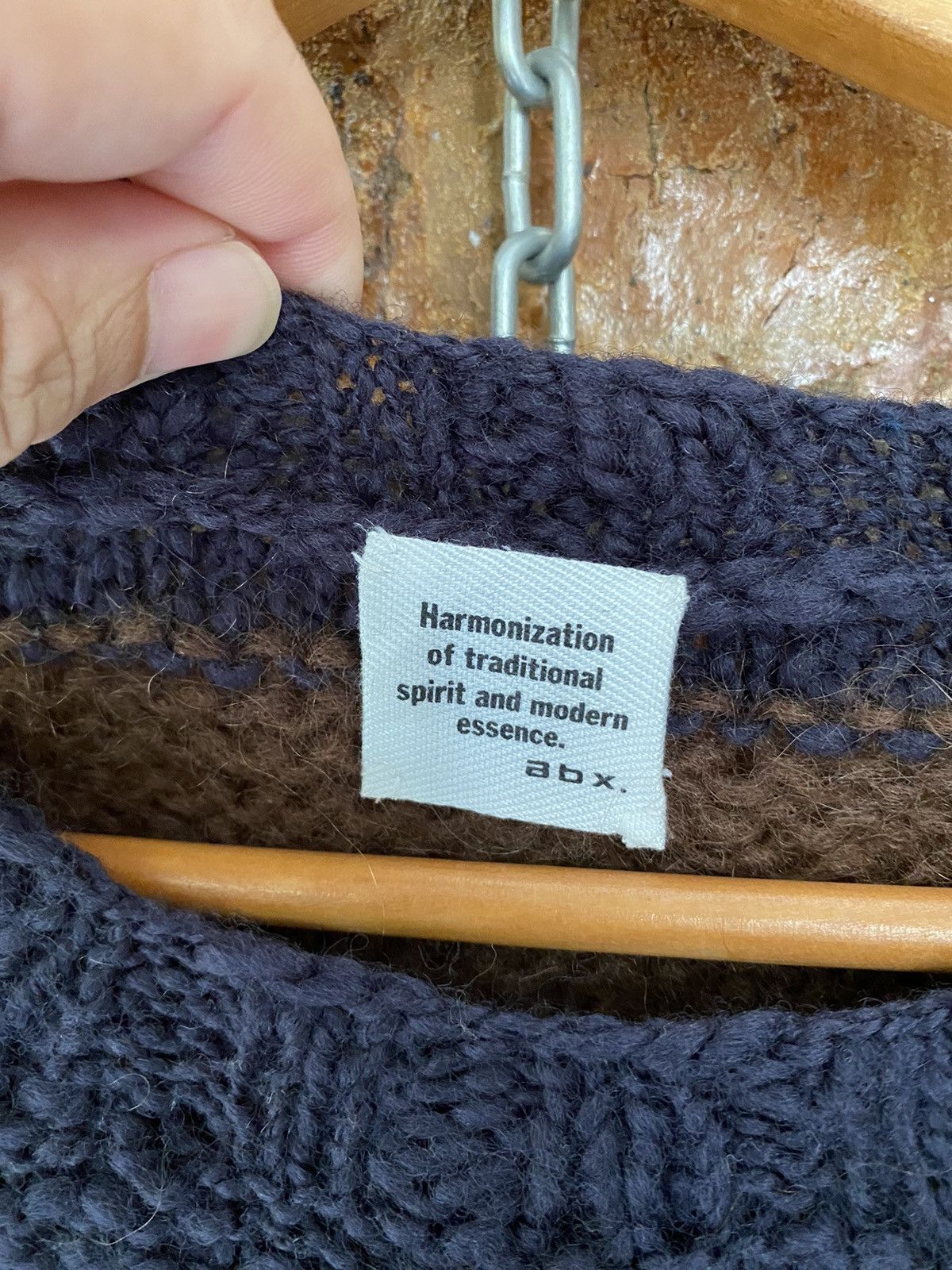 Japanese Brand VTG ABX Japan Mohair border Stripe Size US L / EU 52-54 / 3 - 7 Thumbnail