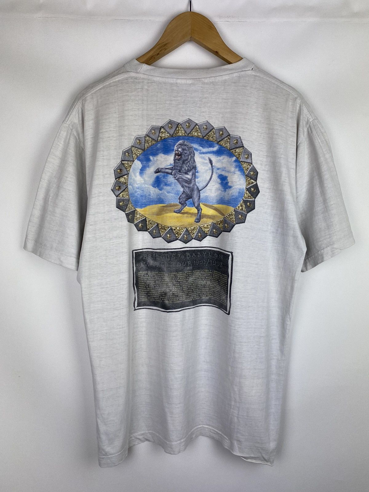 Band Tees × Vintage VTG The Rolling Stones Bridges To Babylon 1997 / 98 Tour Tee Size US L / EU 52-54 / 3 - 11 Thumbnail