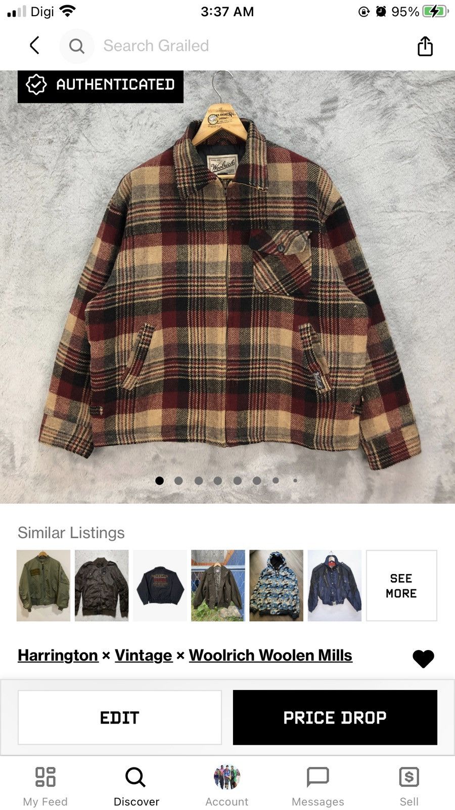 Woolrich Woolen Mills WOOLRICH RUGGED WOOL CHECKED TARTAN JACKET #5502-194 Size US L / EU 52-54 / 3 - 10 Thumbnail