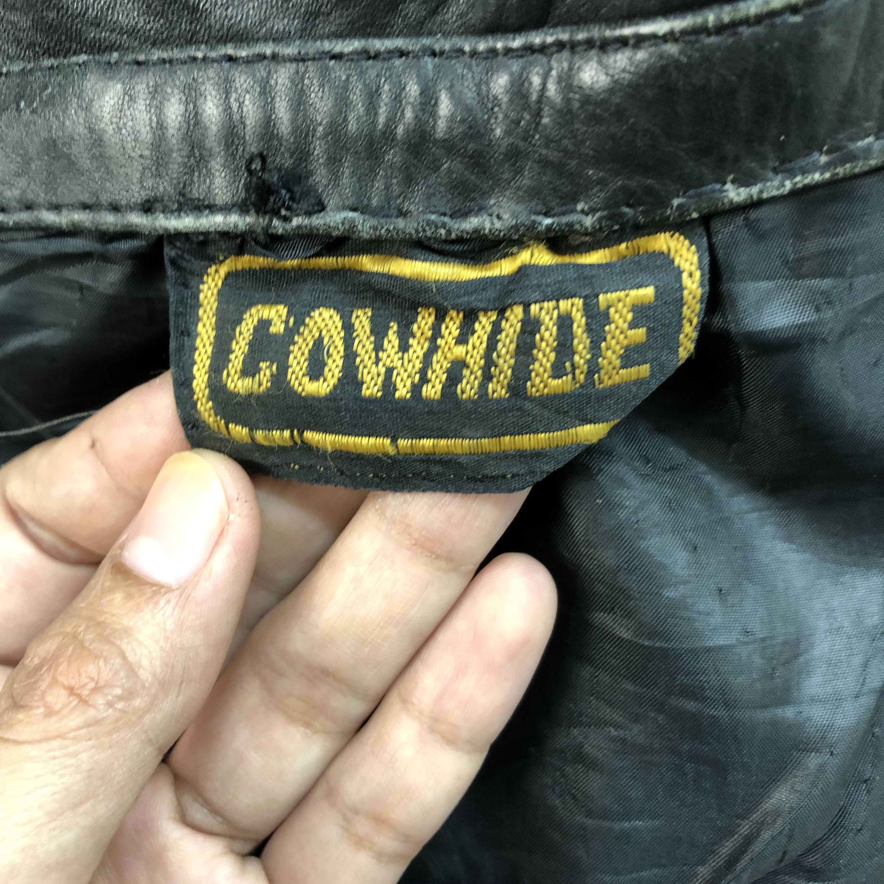 Genuine Leather TRASHED🔥 VINTAGE COWHIDE DOUBLE COLLAR JACKET #5405-188 Size US S / EU 44-46 / 1 - 10 Thumbnail