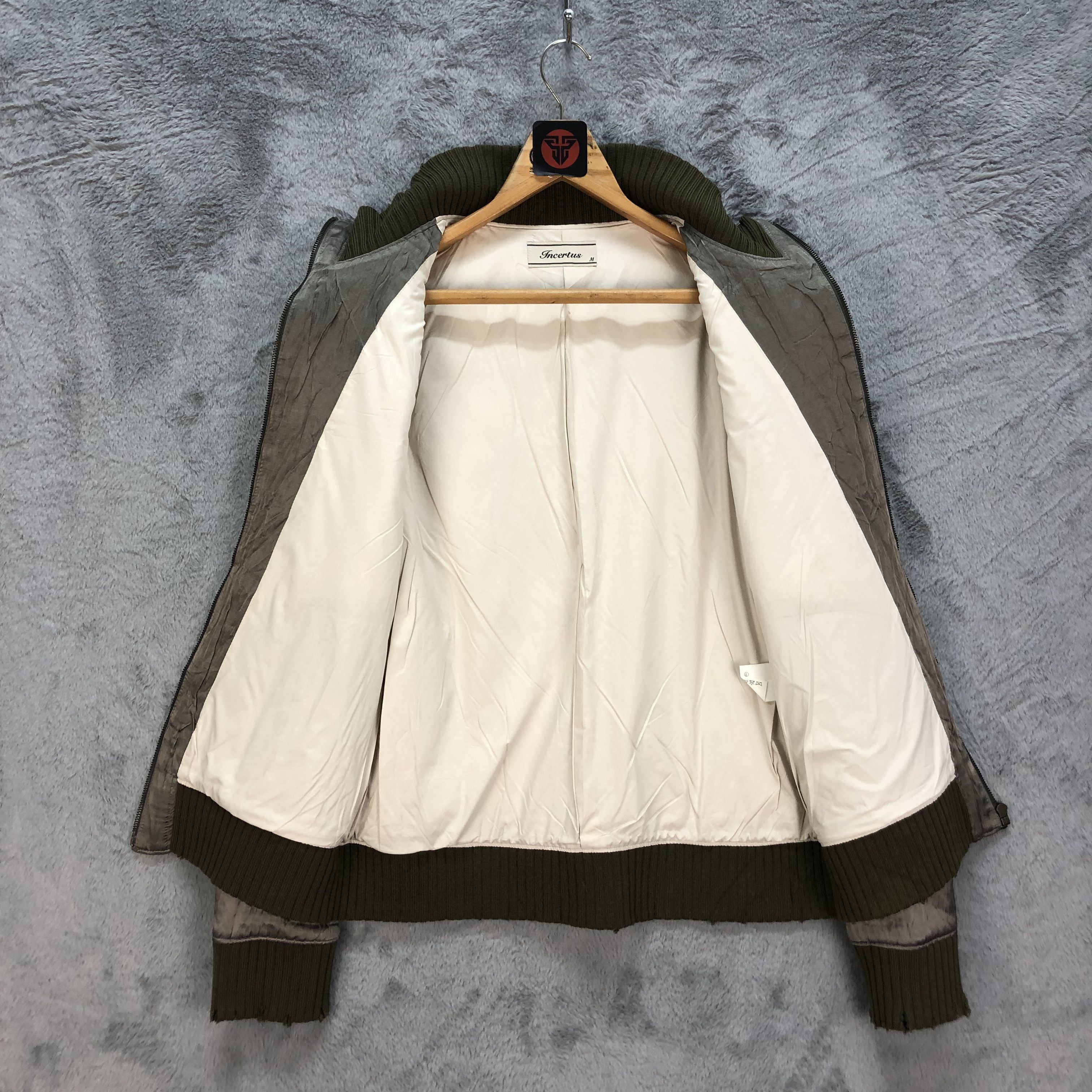 Japanese Brand INCERTUS TRASHED DESIGN JACKET RIRI ZIP #6469-68 Size US M / EU 48-50 / 2 - 11 Thumbnail