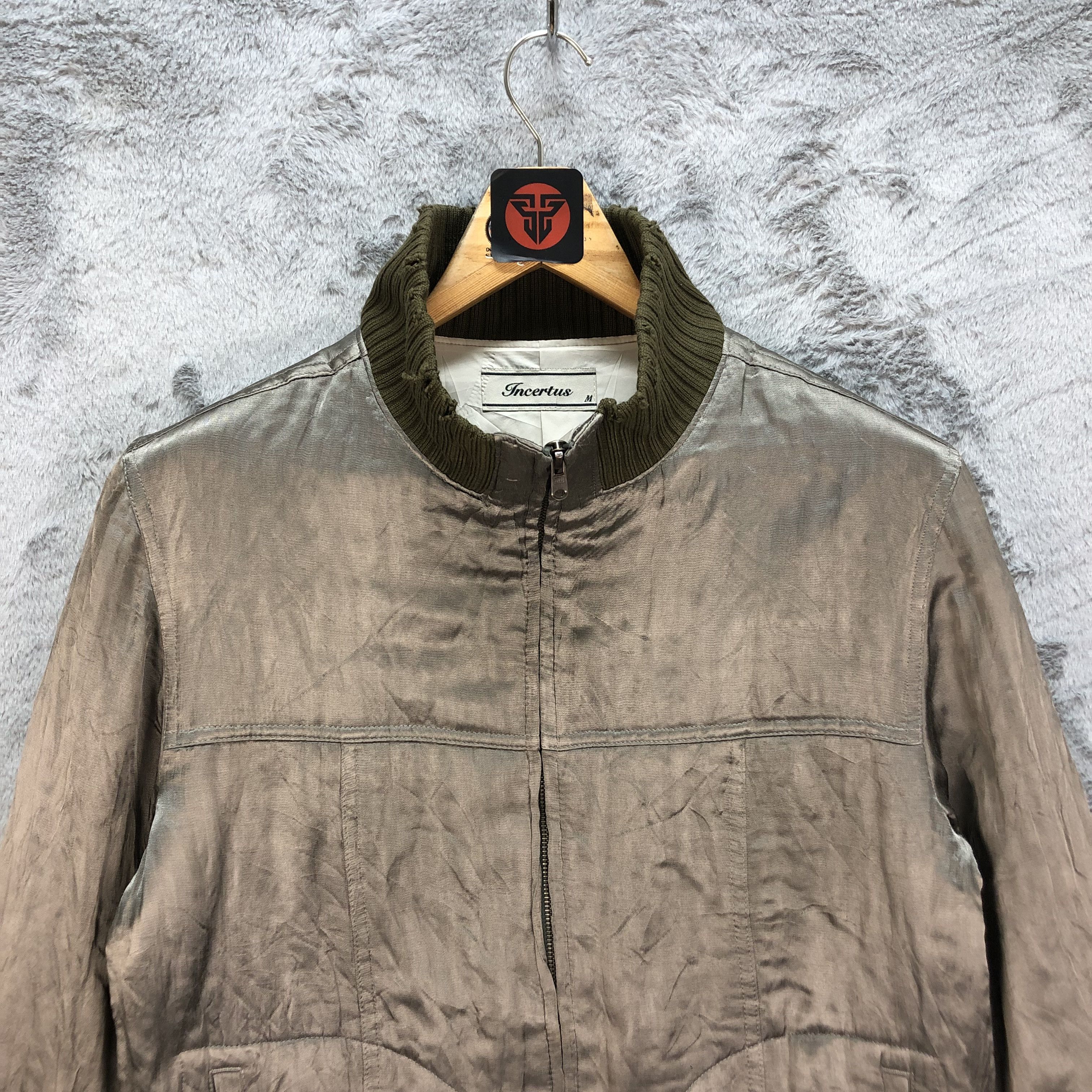 Japanese Brand INCERTUS TRASHED DESIGN JACKET RIRI ZIP #6469-68 Size US M / EU 48-50 / 2 - 2 Thumbnail