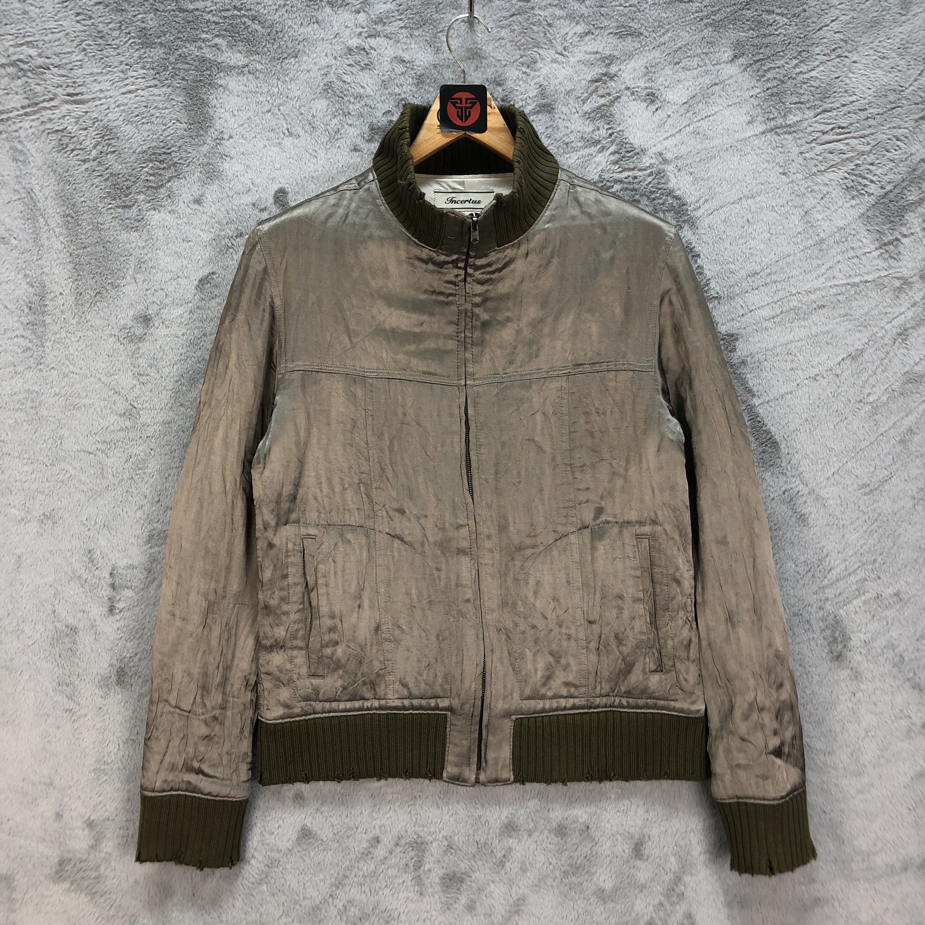 Japanese Brand INCERTUS TRASHED DESIGN JACKET RIRI ZIP #6469-68 Size US M / EU 48-50 / 2 - 1 Thumbnail