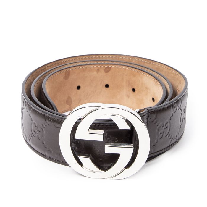 Gucci Large Interlocking G Belt 90 90 in Brown Guccissima Leather Grailed