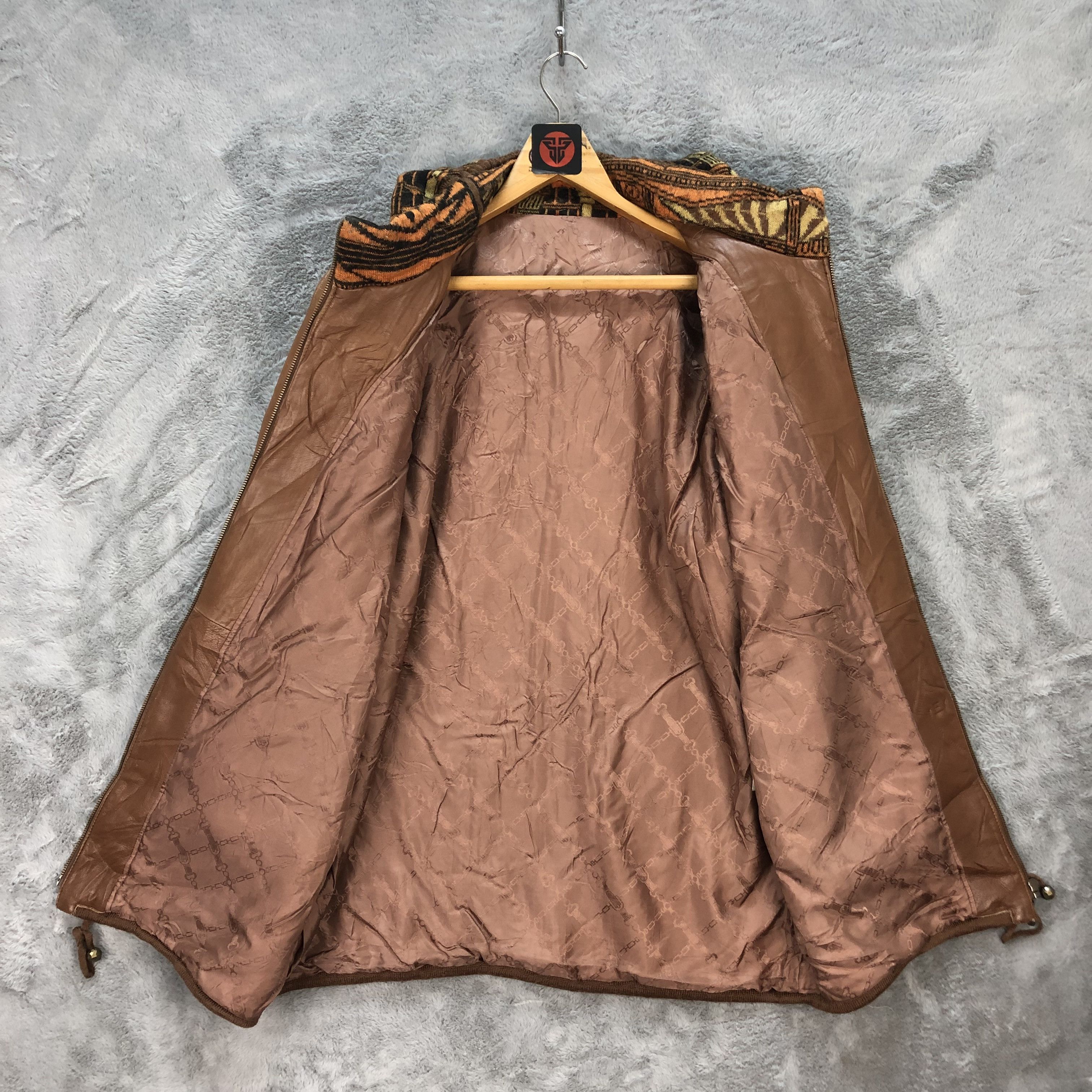Leather ARTWORK GRAPHIC HYBRID LEATHER LONG COAT #6272-57 Size US M / EU 48-50 / 2 - 7 Thumbnail