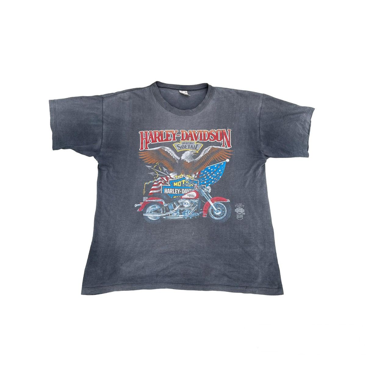 Harley Davidson × Rare × Vintage Harley Davidson 3D Emblem t-shirt 