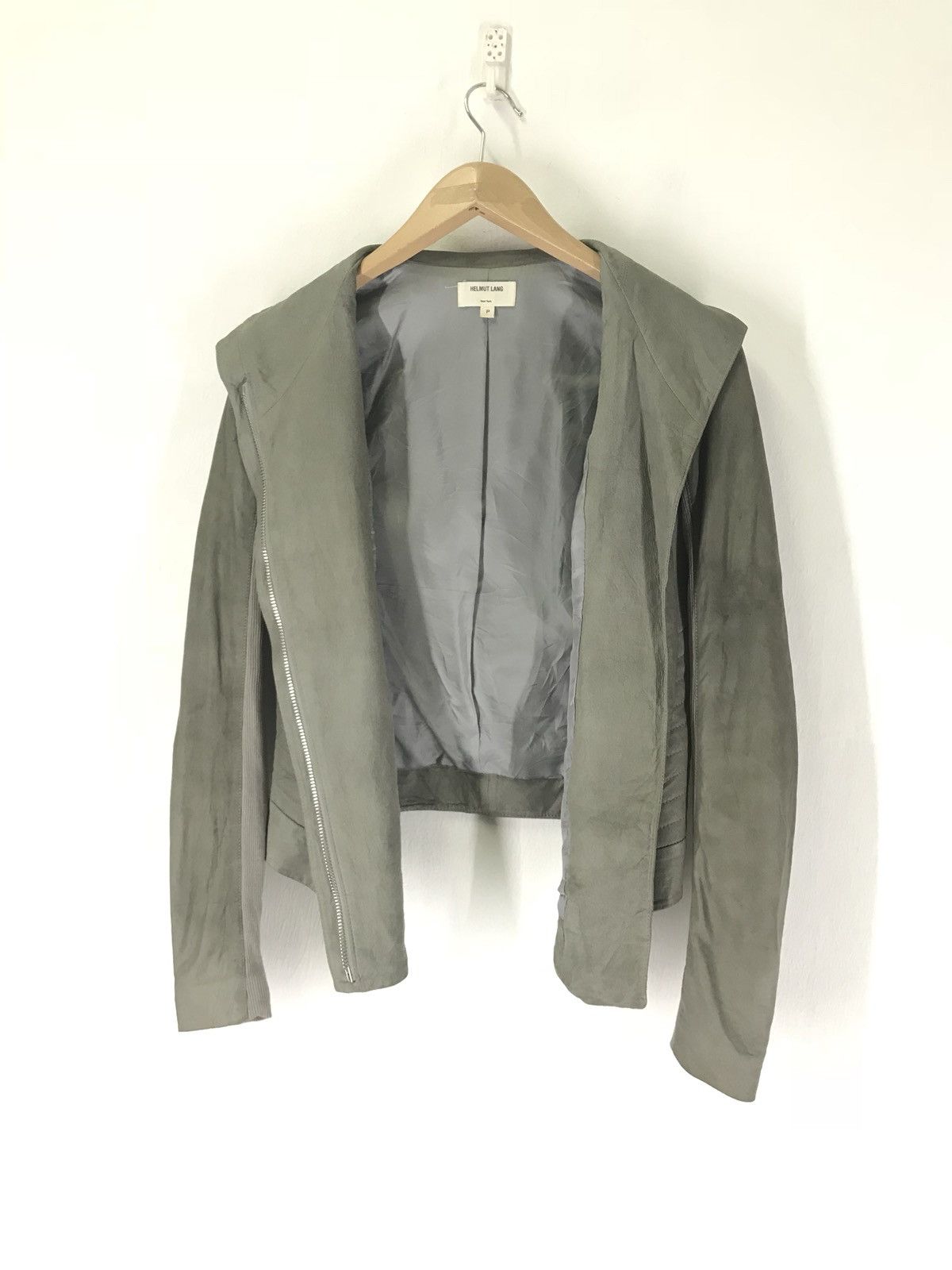 Helmut Lang 2000s Helmut Lang Biker Paper Leather Jacket Size US XS / EU 42 / 0 - 8 Thumbnail