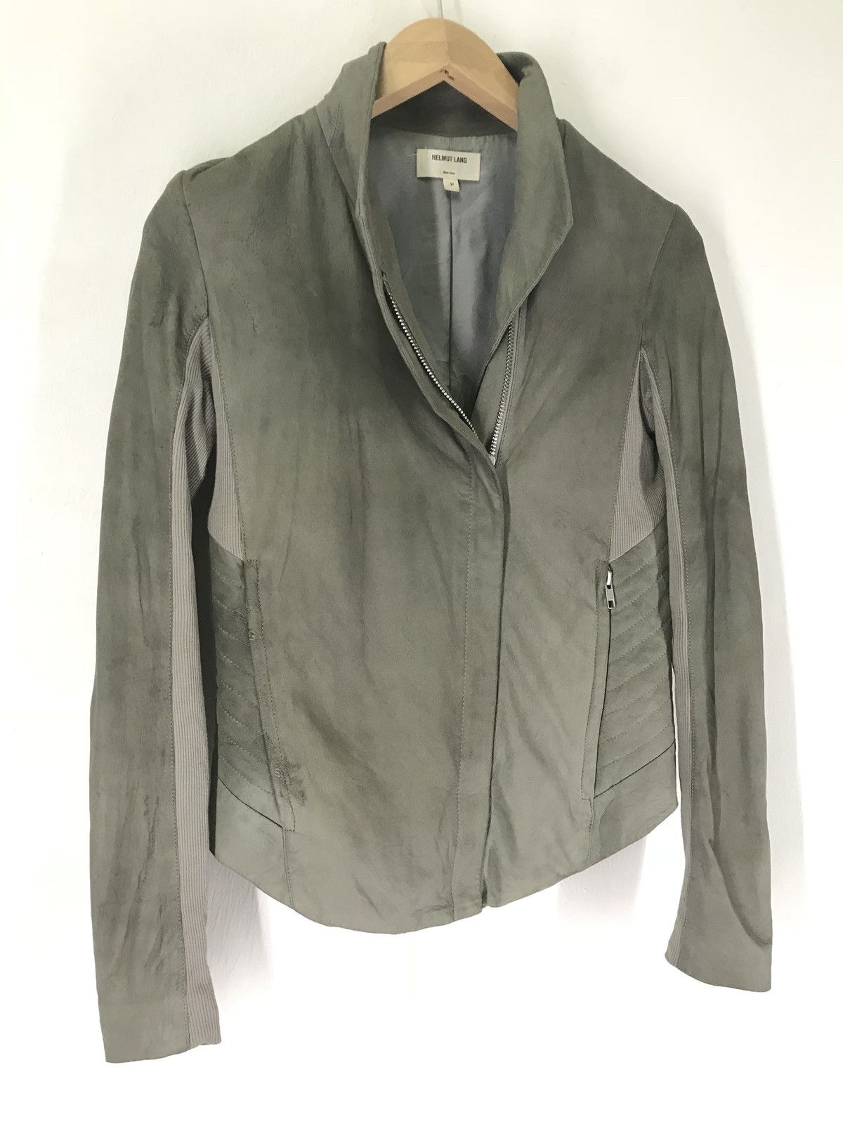 Helmut Lang 2000s Helmut Lang Biker Paper Leather Jacket Size US XS / EU 42 / 0 - 4 Thumbnail