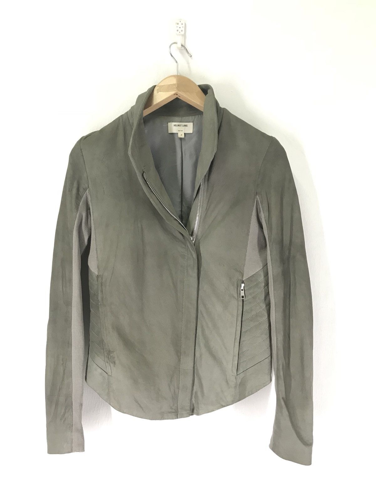 Helmut Lang 2000s Helmut Lang Biker Paper Leather Jacket Size US XS / EU 42 / 0 - 3 Thumbnail