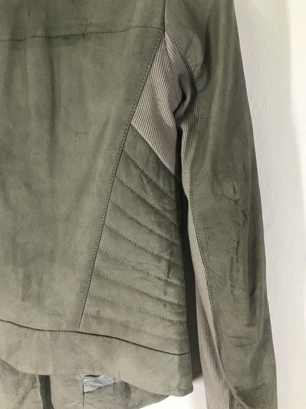Helmut Lang 2000s Helmut Lang Biker Paper Leather Jacket Size US XS / EU 42 / 0 - 15 Thumbnail
