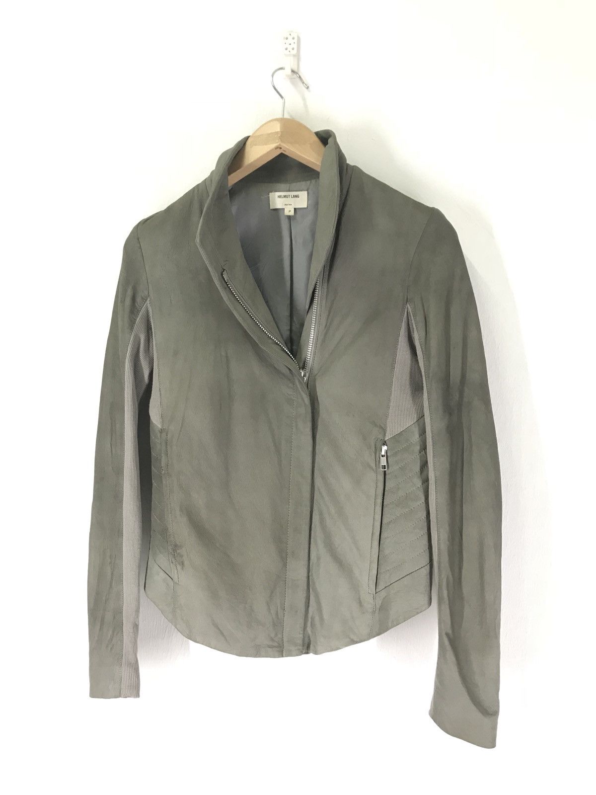 Helmut Lang 2000s Helmut Lang Biker Paper Leather Jacket Size US XS / EU 42 / 0 - 2 Thumbnail