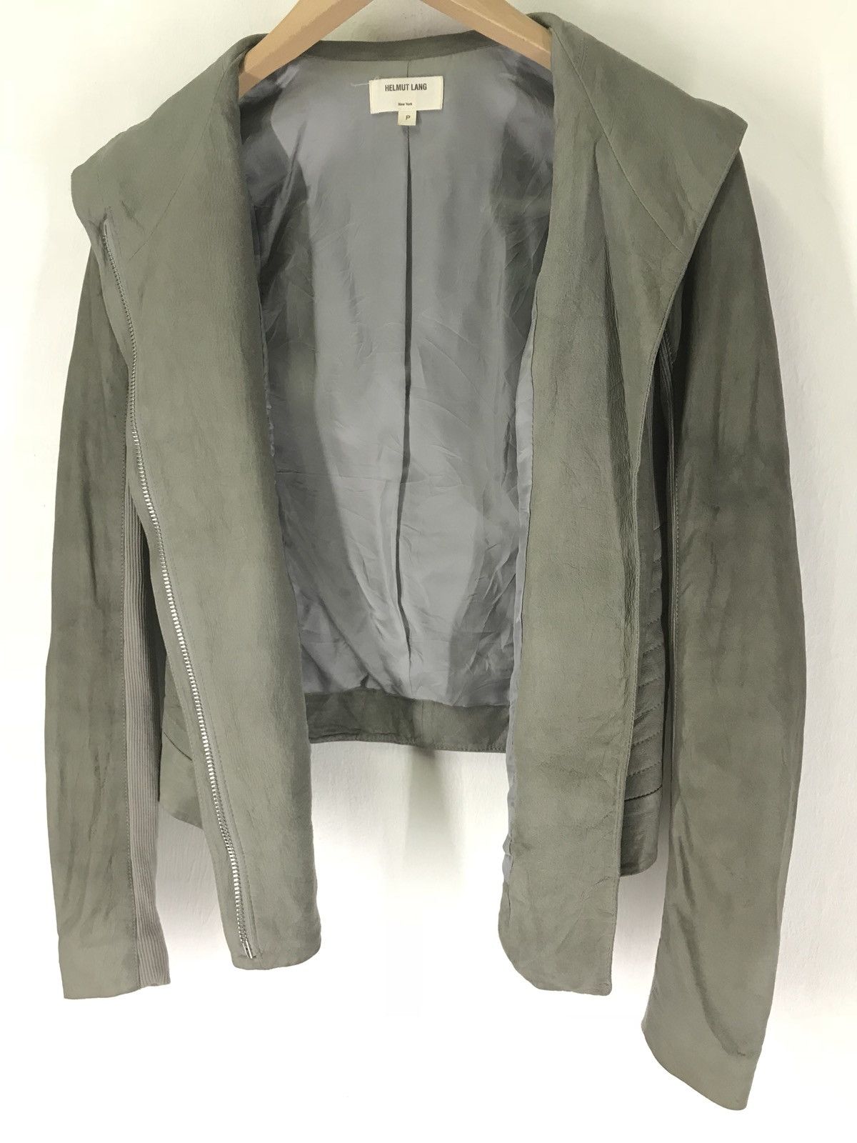 Helmut Lang 2000s Helmut Lang Biker Paper Leather Jacket Size US XS / EU 42 / 0 - 9 Thumbnail