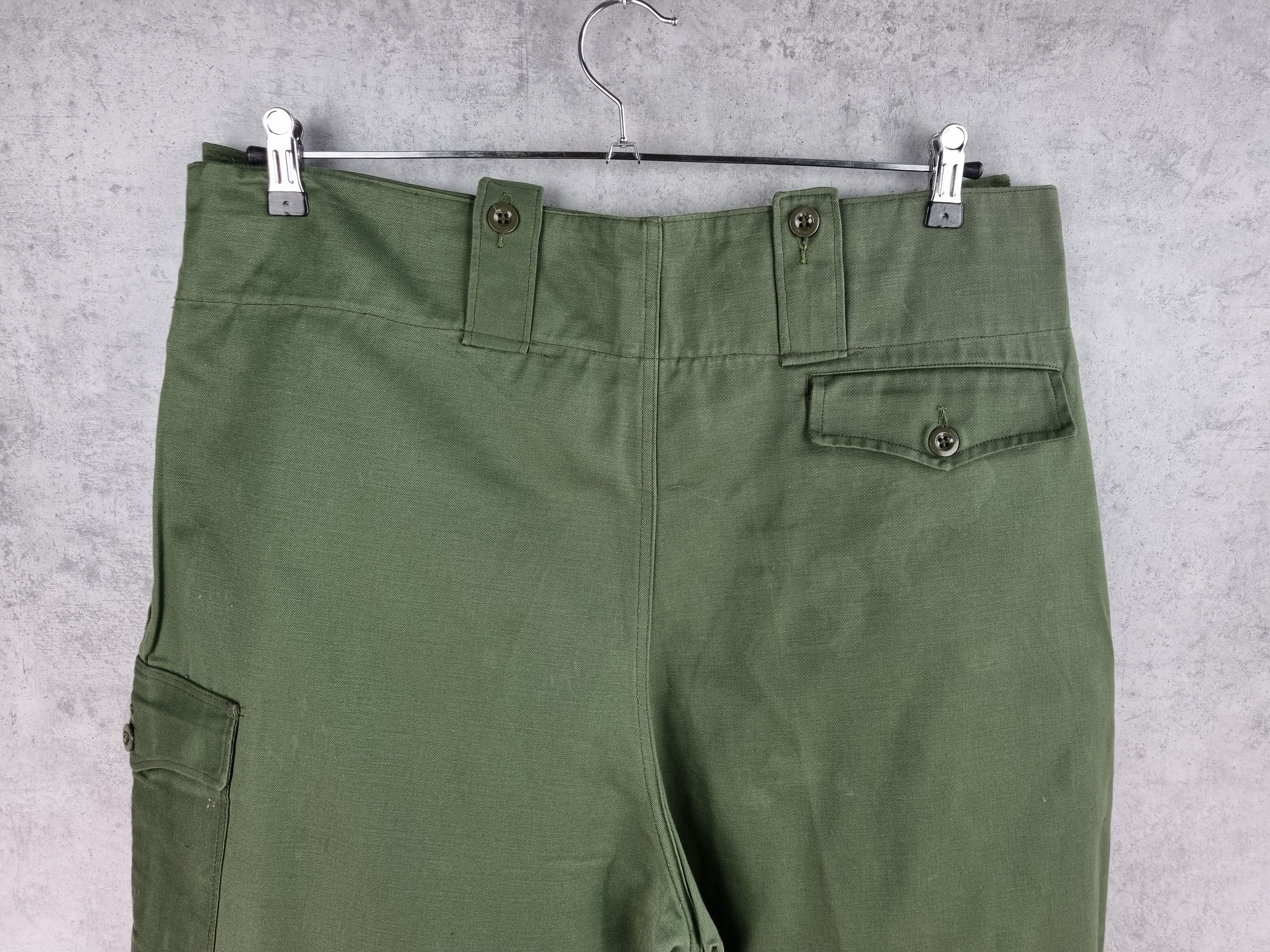 Japanese Brand × Vintage Rare 70s Military Single Stitch Bootcut Pants Size US 34 / EU 50 - 9 Thumbnail