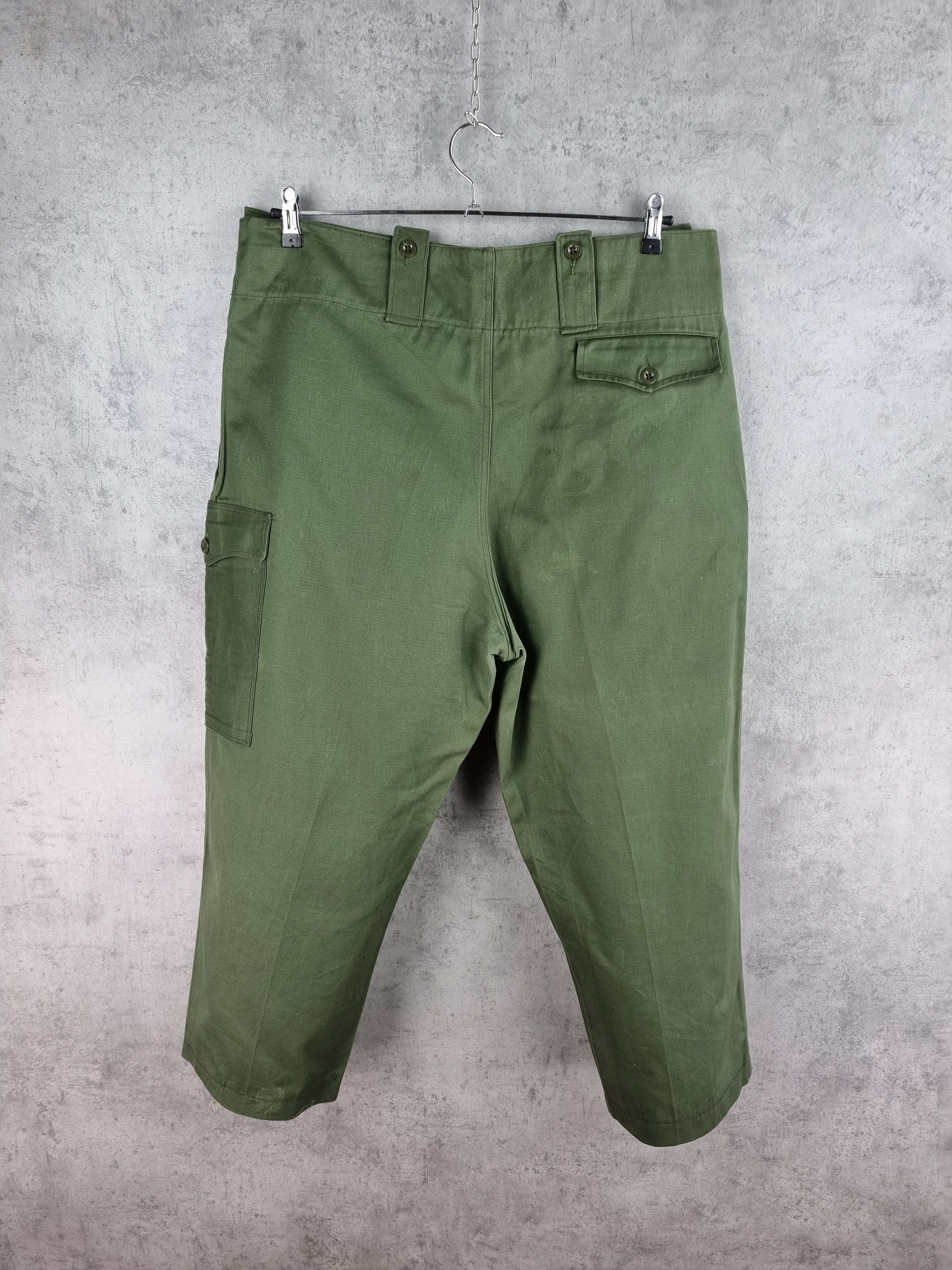Japanese Brand × Vintage Rare 70s Military Single Stitch Bootcut Pants Size US 34 / EU 50 - 3 Thumbnail