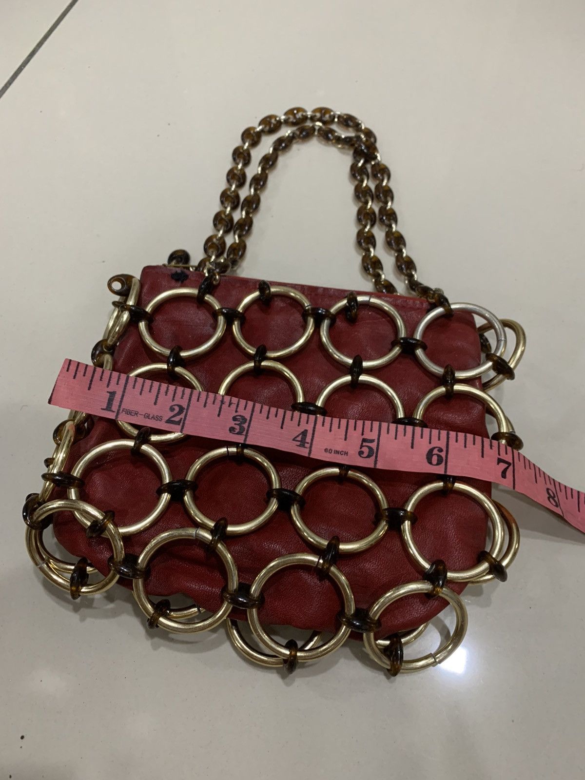 Vintage VINTAGE METAL LINK TORTOISE SHELL LEATHER PURSE BAG Size ONE SIZE - 2 Thumbnail