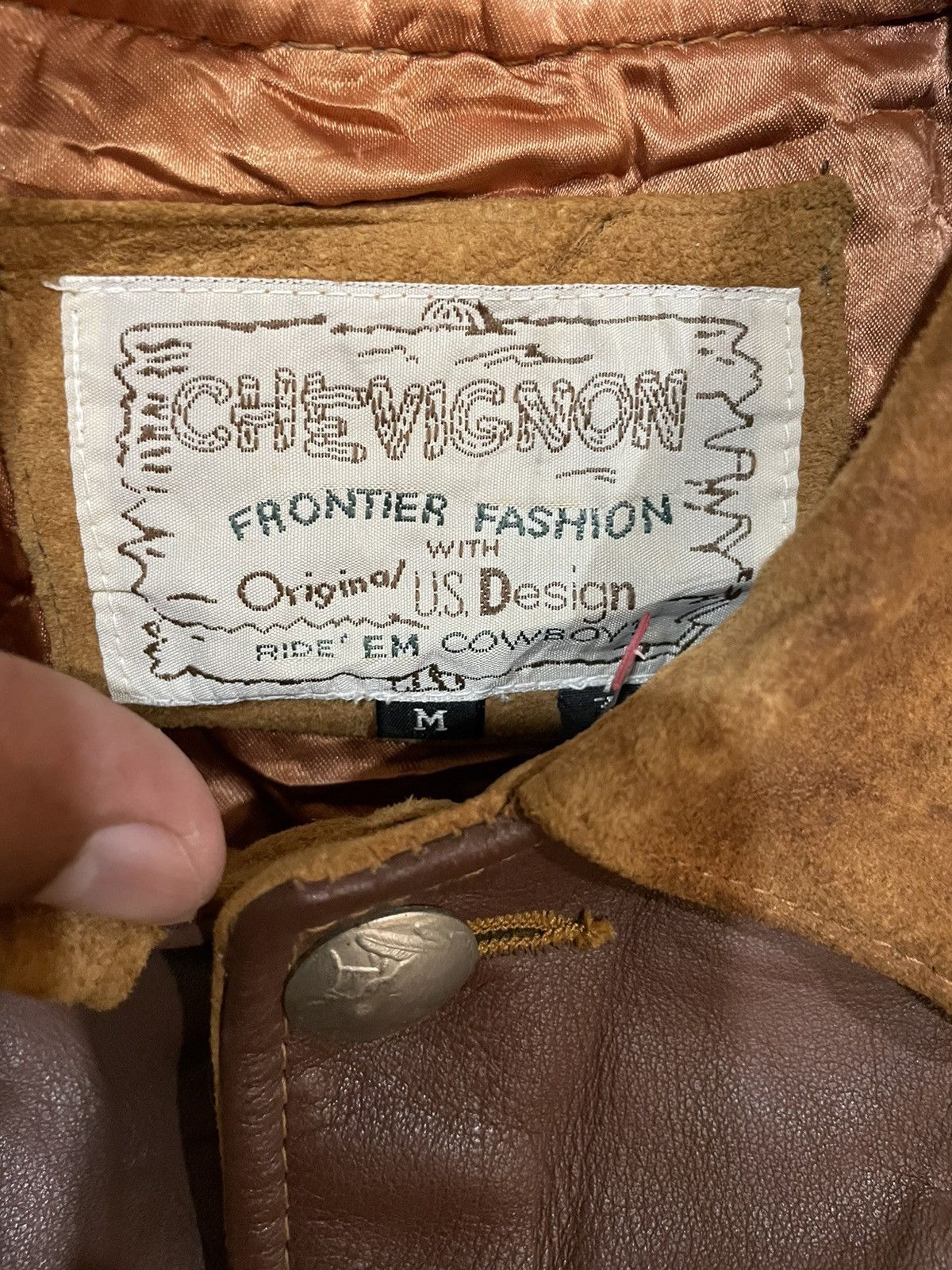 Chevignon Vintage Chevignon Cowboy Frontier Fashion Leather Jacket Size M / US 6-8 / IT 42-44 - 8 Thumbnail