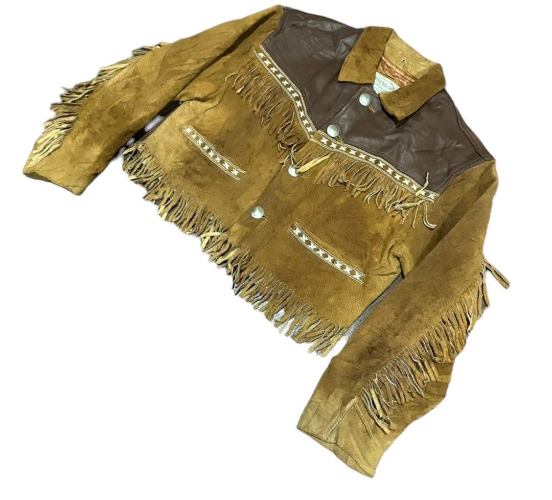 Chevignon Vintage Chevignon Cowboy Frontier Fashion Leather Jacket Size M / US 6-8 / IT 42-44 - 3 Thumbnail