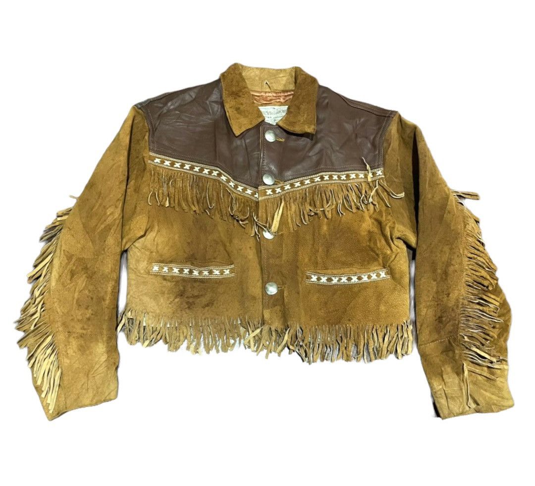 Chevignon Vintage Chevignon Cowboy Frontier Fashion Leather Jacket Size M / US 6-8 / IT 42-44 - 1 Thumbnail