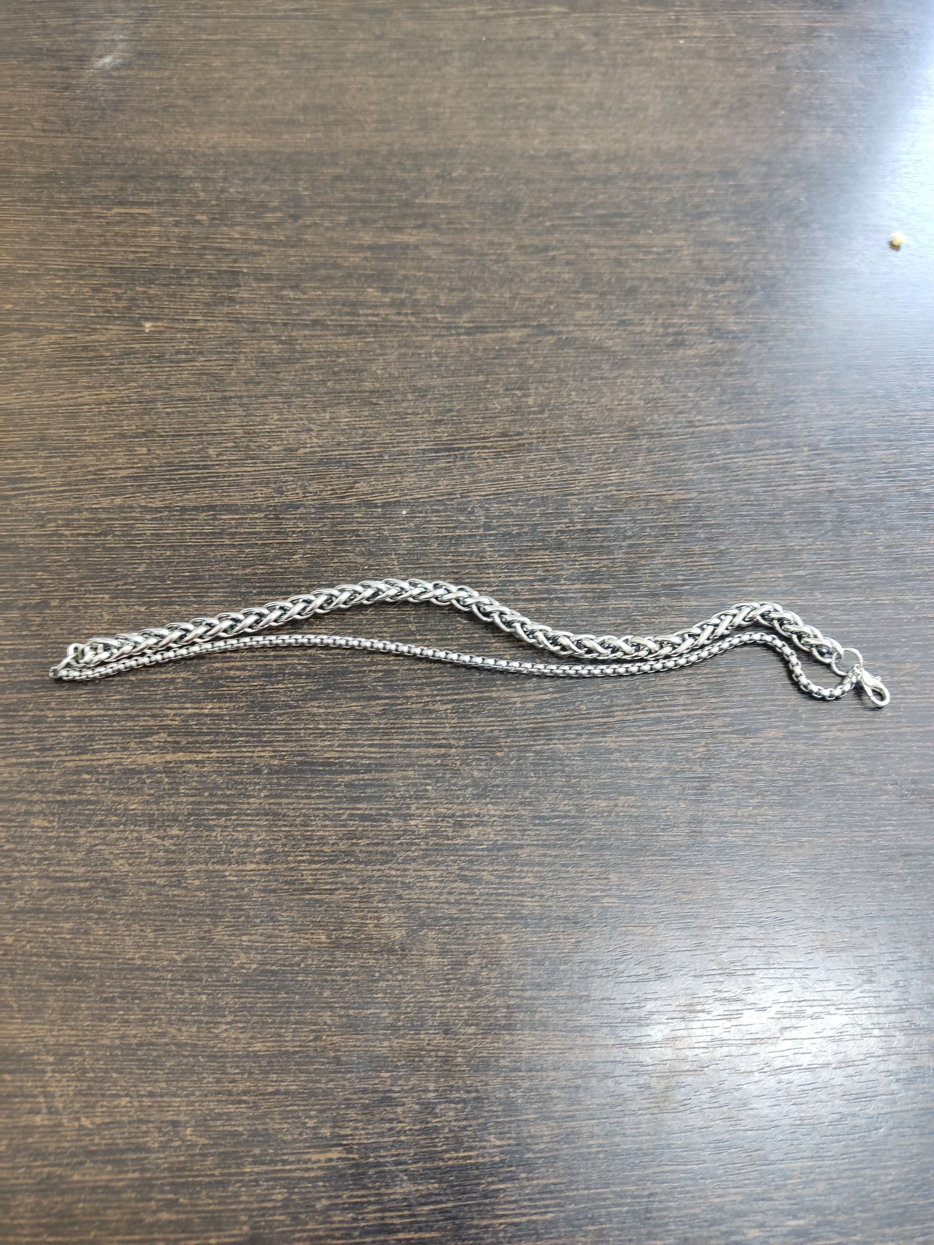 Jewelry Silver Color Thick Chain Bracelet Size ONE SIZE - 2 Thumbnail