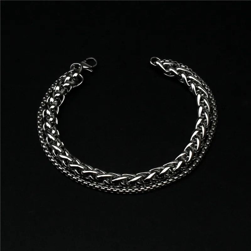Jewelry Silver Color Thick Chain Bracelet Size ONE SIZE - 5 Thumbnail