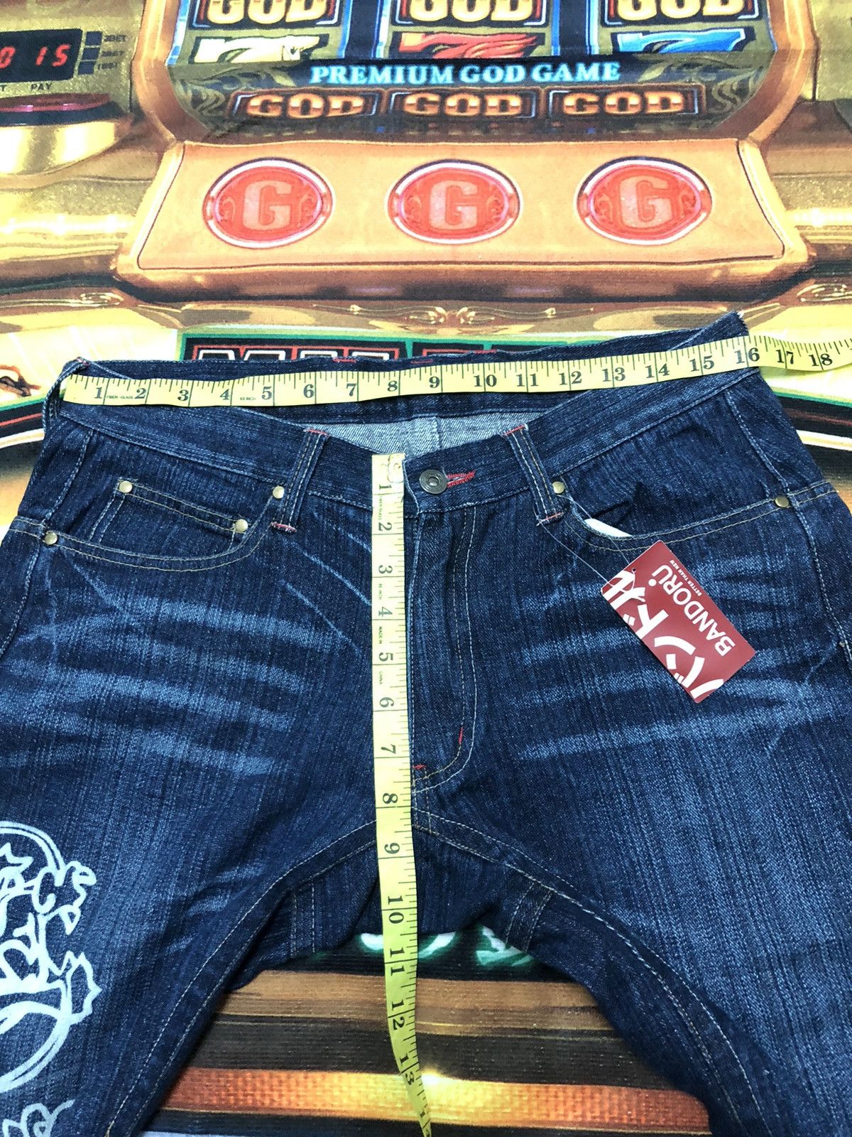 Japanese Brand VINTAGE JAPANESE SUKAJAN BIG DRAGON PRINTED DENIM JEANS Size US 32 / EU 48 - 13 Thumbnail