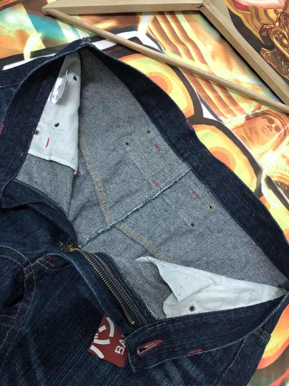 Japanese Brand VINTAGE JAPANESE SUKAJAN BIG DRAGON PRINTED DENIM JEANS Size US 32 / EU 48 - 6 Thumbnail