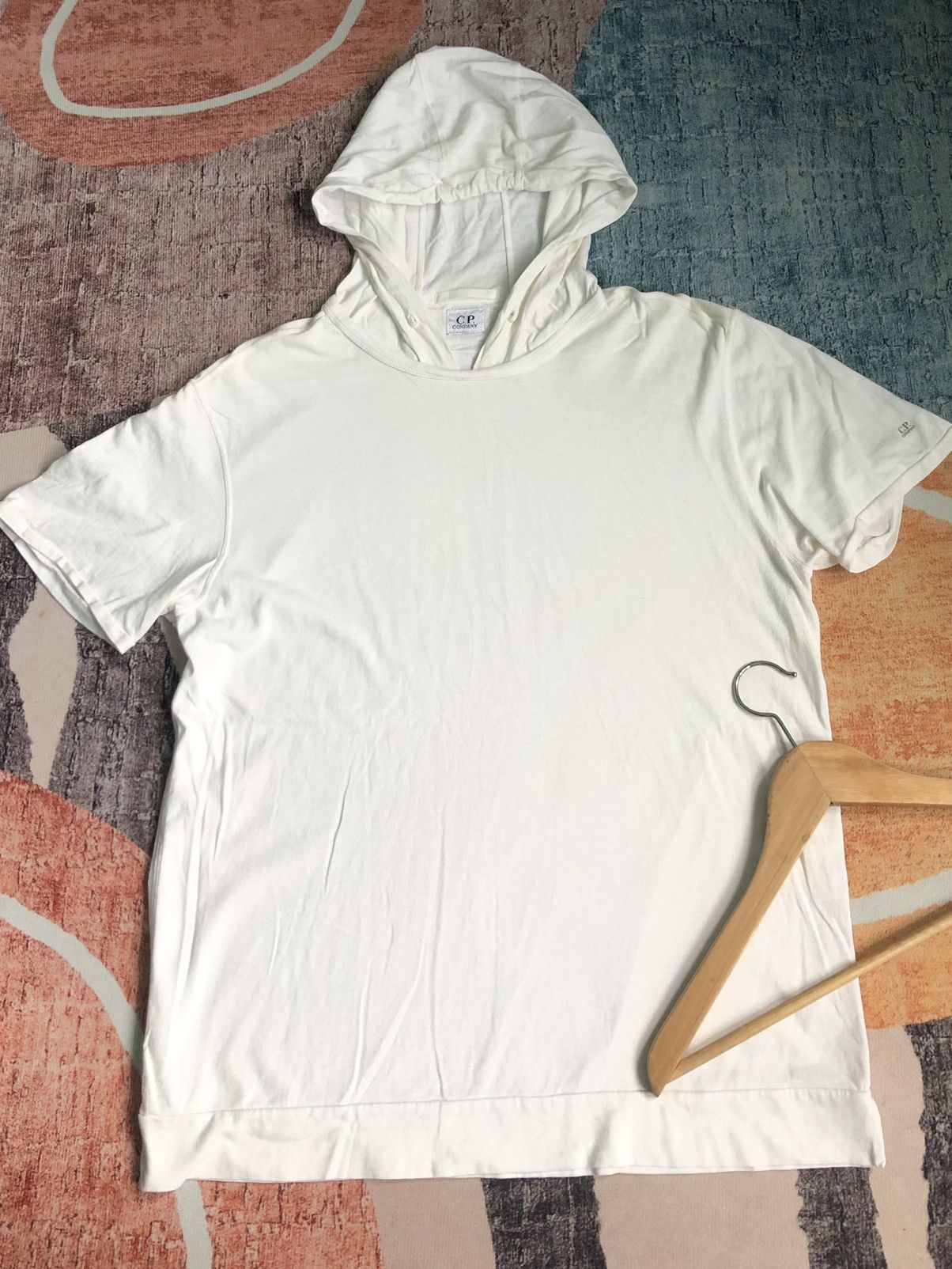 C.P. Company × Massimo Osti × Vintage VINTAGE C.P COMPANY SHORT SLEEVE HOODIE Size US L / EU 52-54 / 3 - 1 Thumbnail