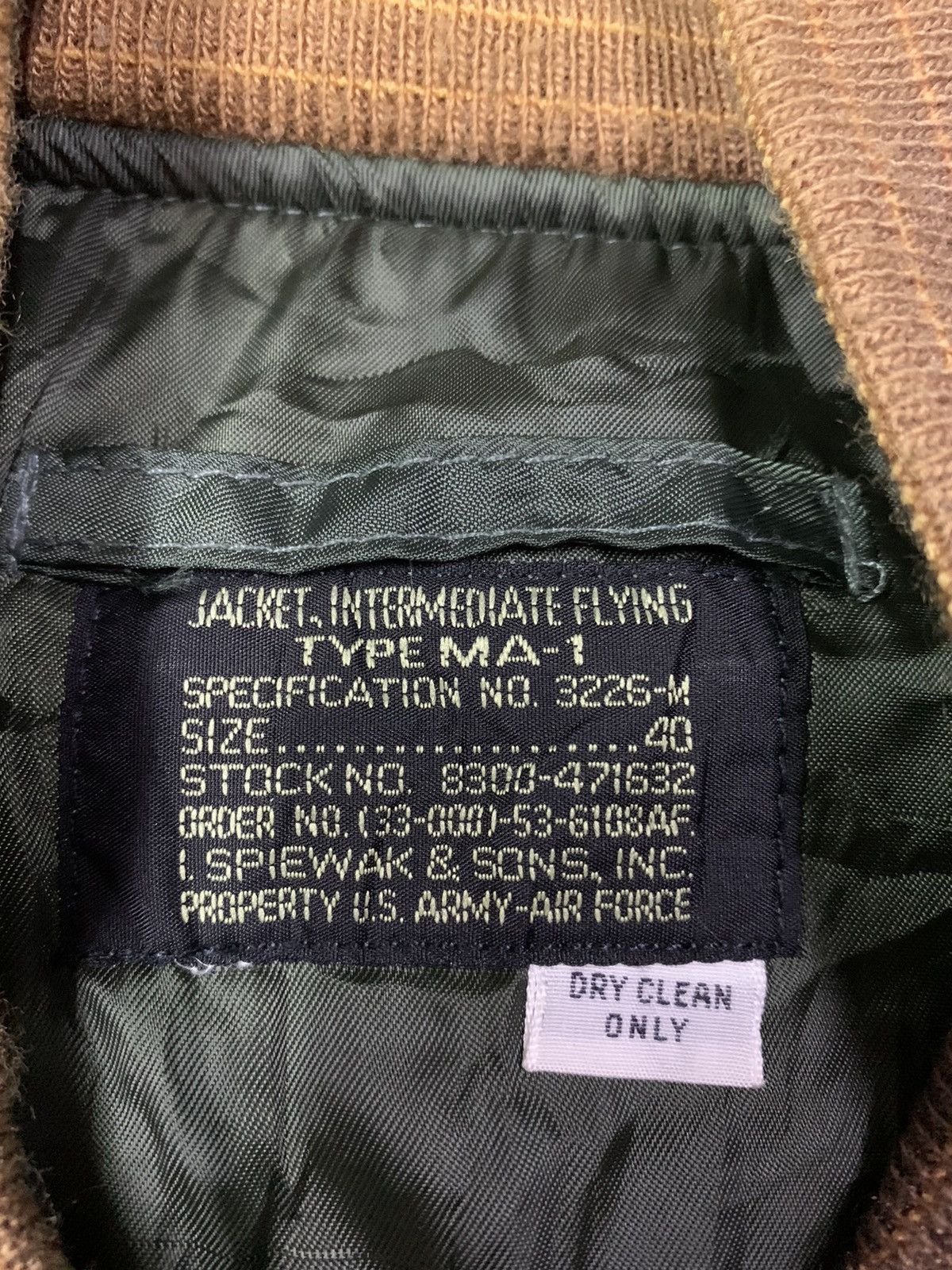 I. Spiewak And Sons 🔥VTG I.SPIEWAK USAF BOMBERS JACKETS TYPE MA-1 Size US M / EU 48-50 / 2 - 8 Thumbnail