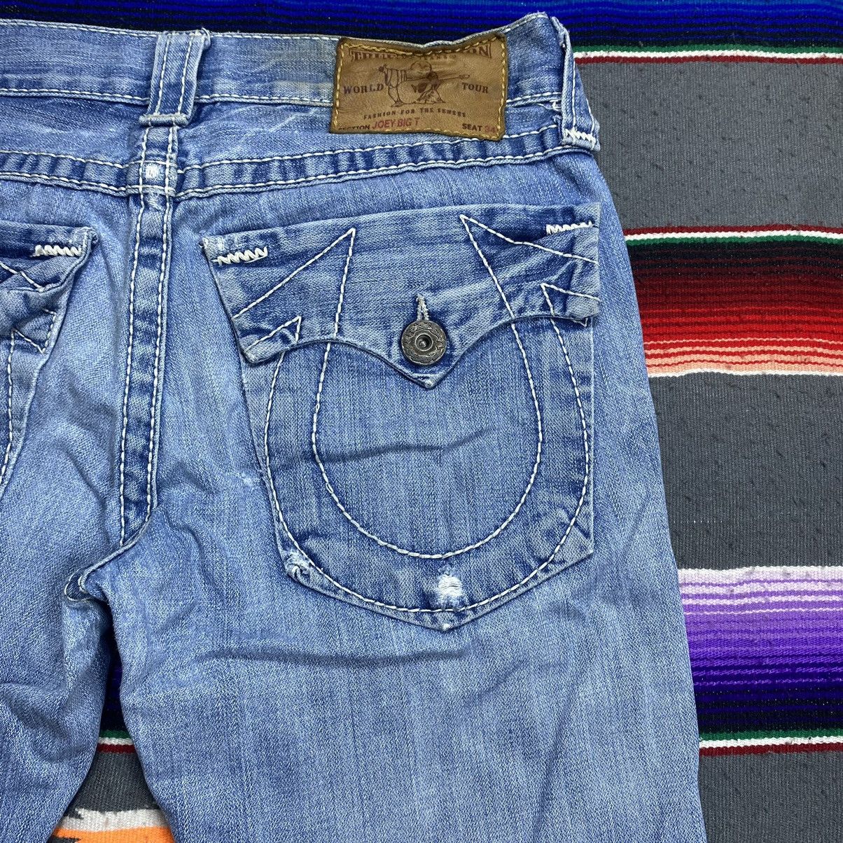 True Religion Vintage True Religion Flare Distressed Jeans Size 33" - 15 Thumbnail