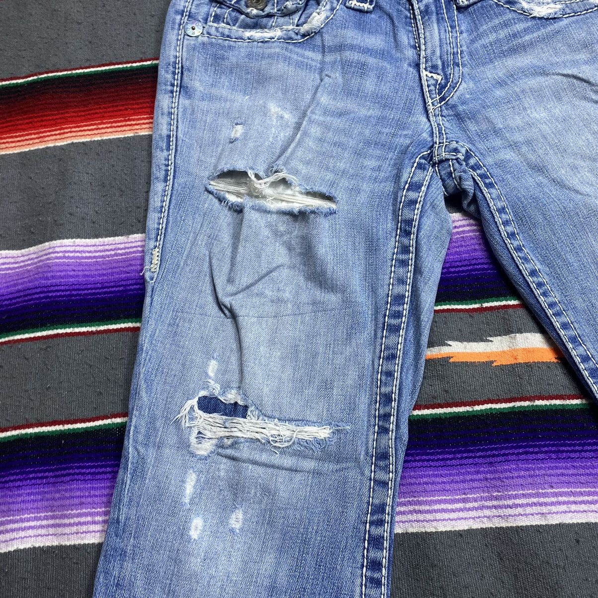True Religion Vintage True Religion Flare Distressed Jeans Size 33" - 4 Thumbnail