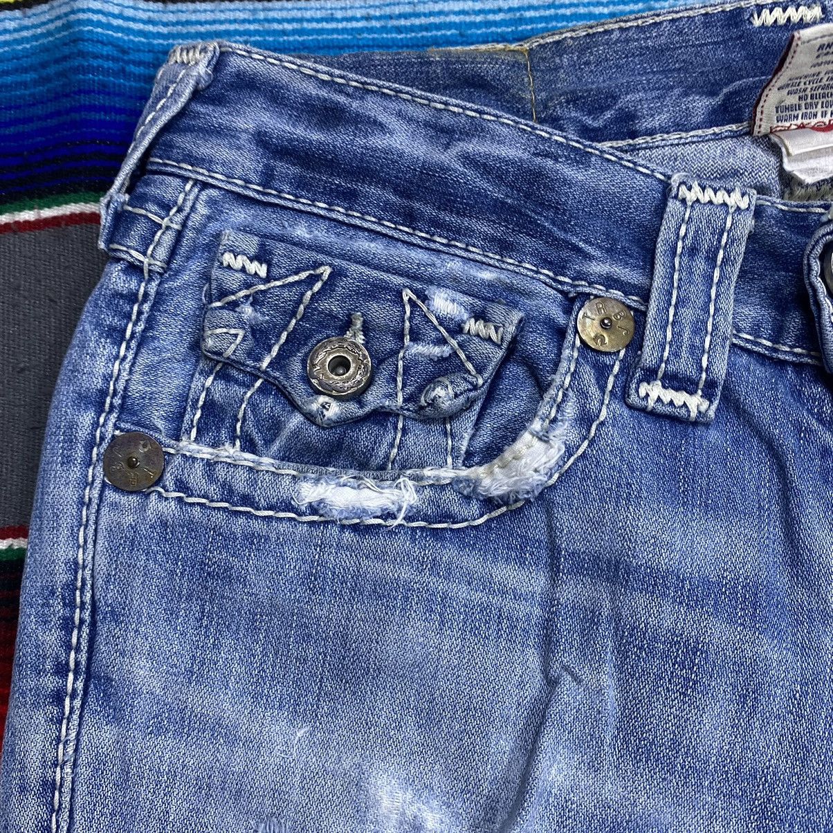 True Religion Vintage True Religion Flare Distressed Jeans Size 33" - 6 Thumbnail