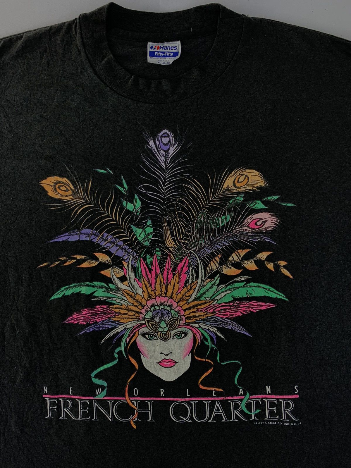 Hanes 90s Hanes Fifty Fifty Neworleans French Quarter Printed Tee Size US XL / EU 56 / 4 - 3 Thumbnail