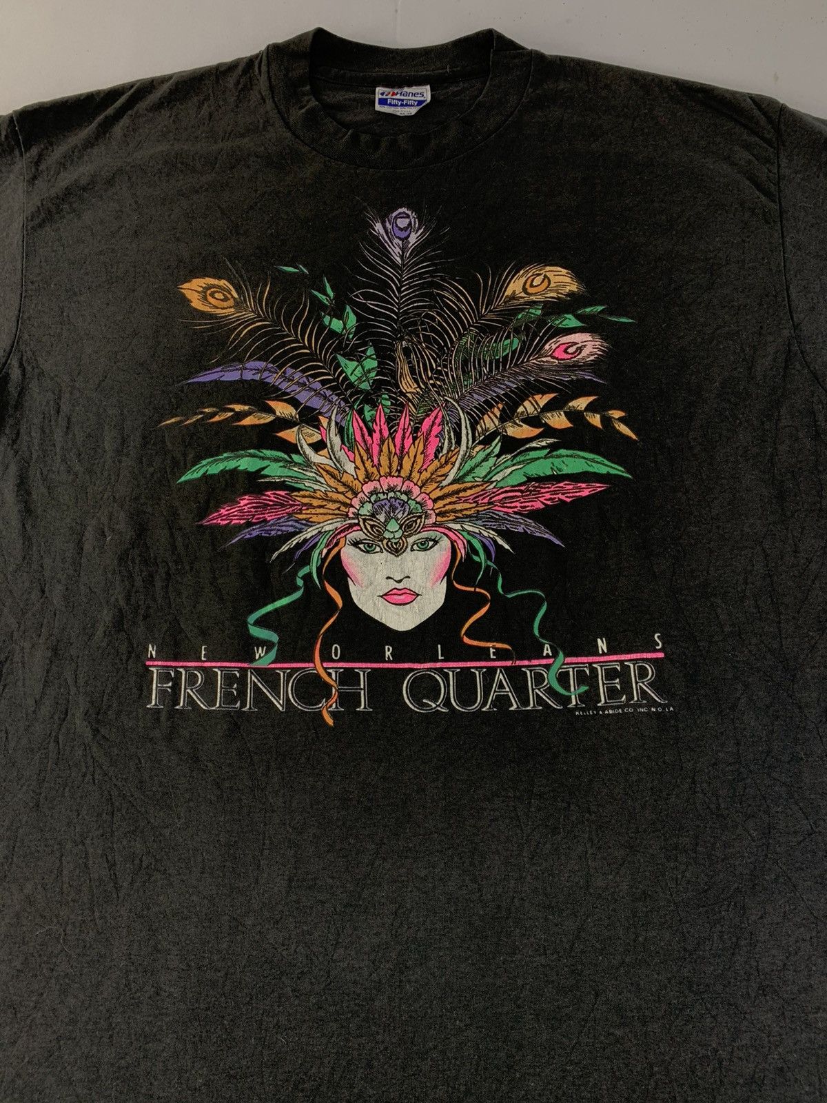 Hanes 90s Hanes Fifty Fifty Neworleans French Quarter Printed Tee Size US XL / EU 56 / 4 - 4 Thumbnail