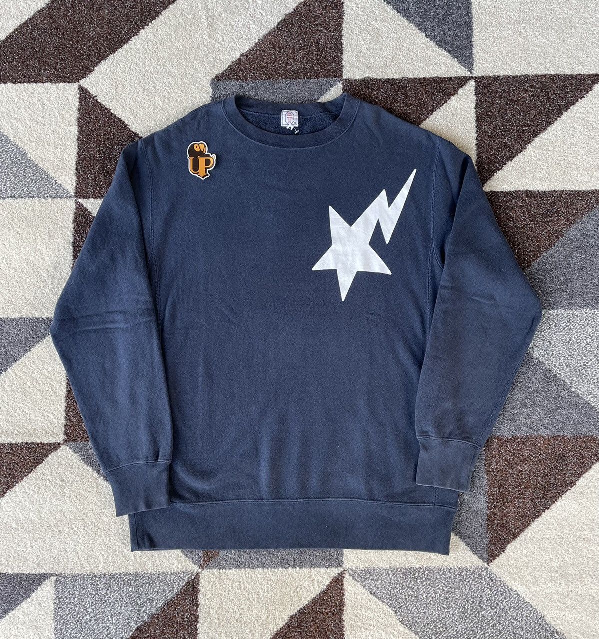 Bape Bapesta Crewneck Size US L / EU 52-54 / 3 - 1 Thumbnail