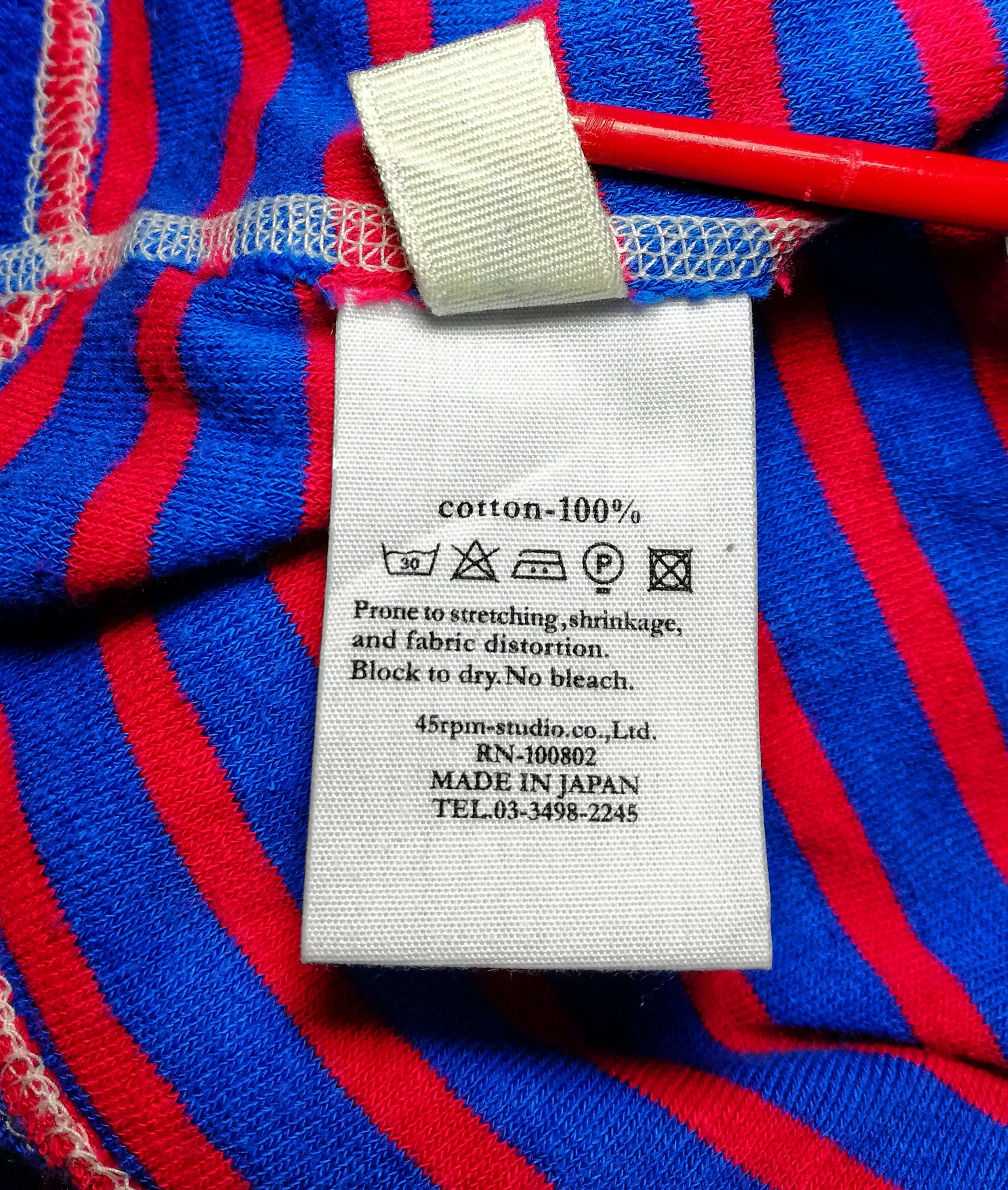 45rpm × Japanese Brand 🔥45rpm Red/Blue Hoodie Stripe Long Sleeve Sweatshirt🔥 Size US S / EU 44-46 / 1 - 8 Thumbnail