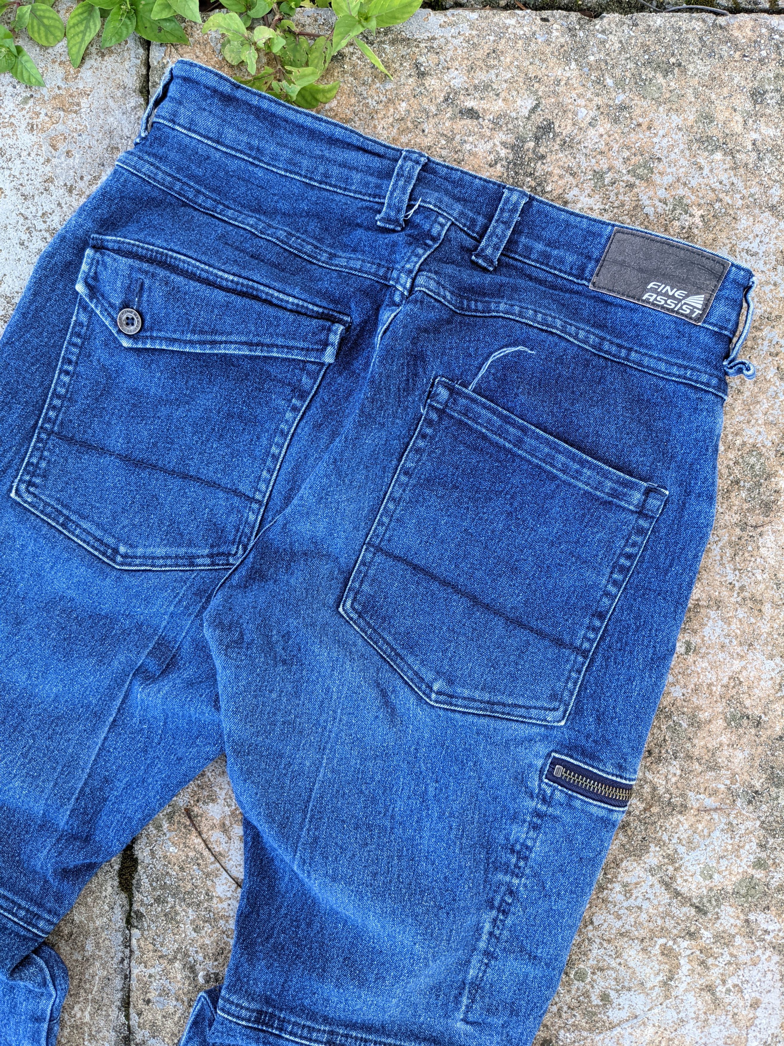 Japanese Brand Fine Assist Denim Stretch Cargo Pant Size US 29 - 5 Thumbnail
