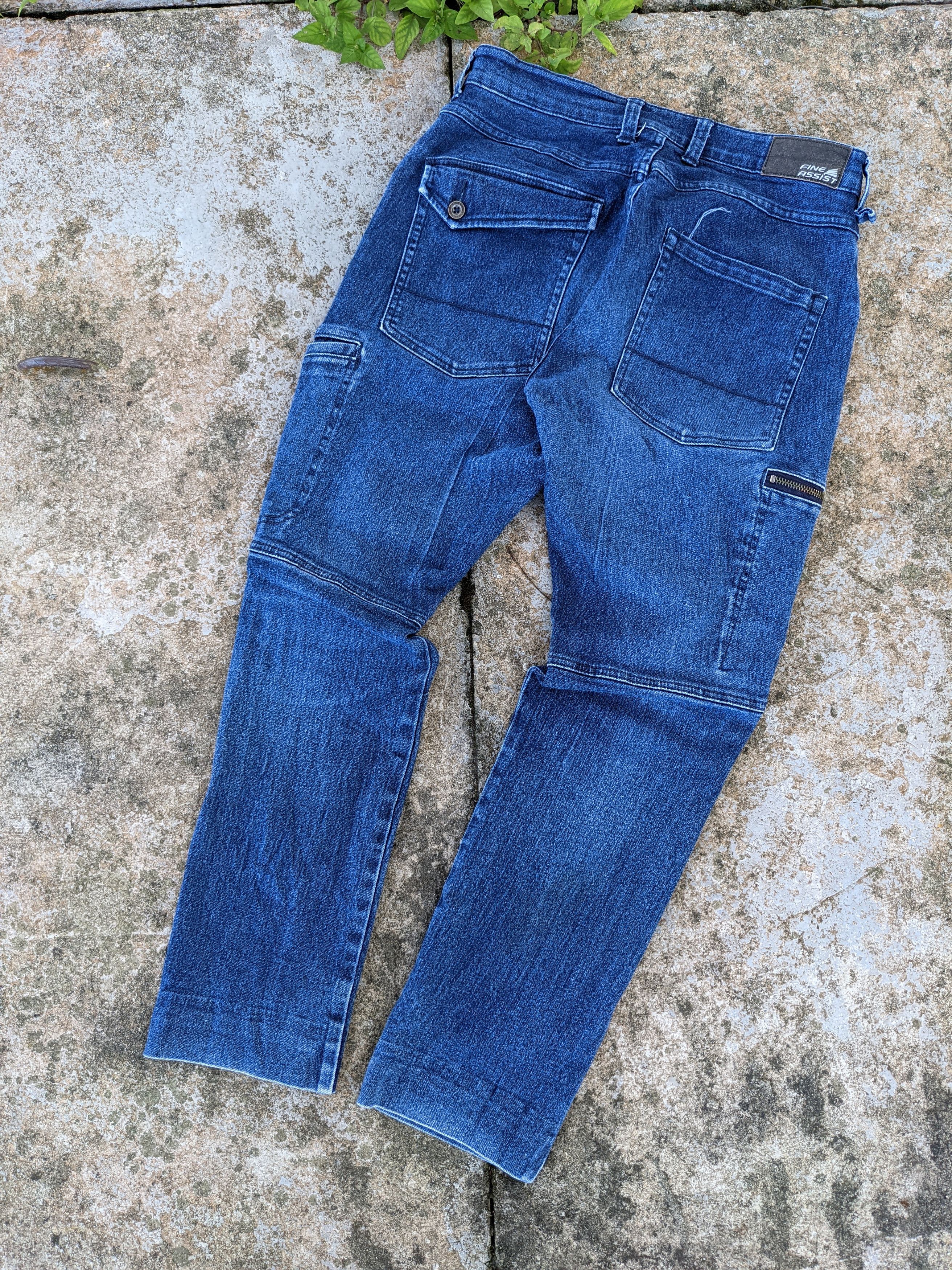 Japanese Brand Fine Assist Denim Stretch Cargo Pant Size US 29 - 2 Thumbnail