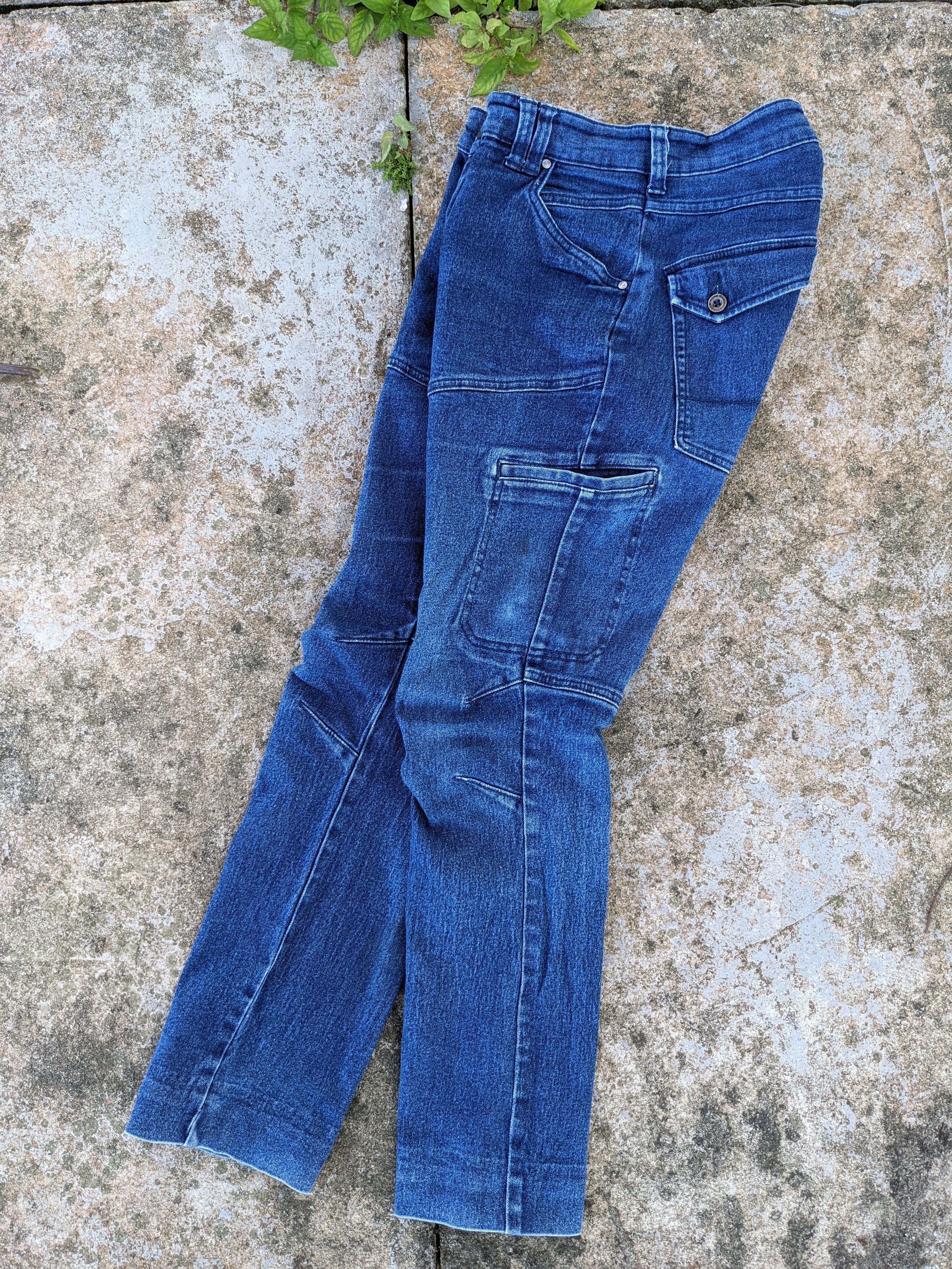 Japanese Brand Fine Assist Denim Stretch Cargo Pant Size US 29 - 7 Thumbnail