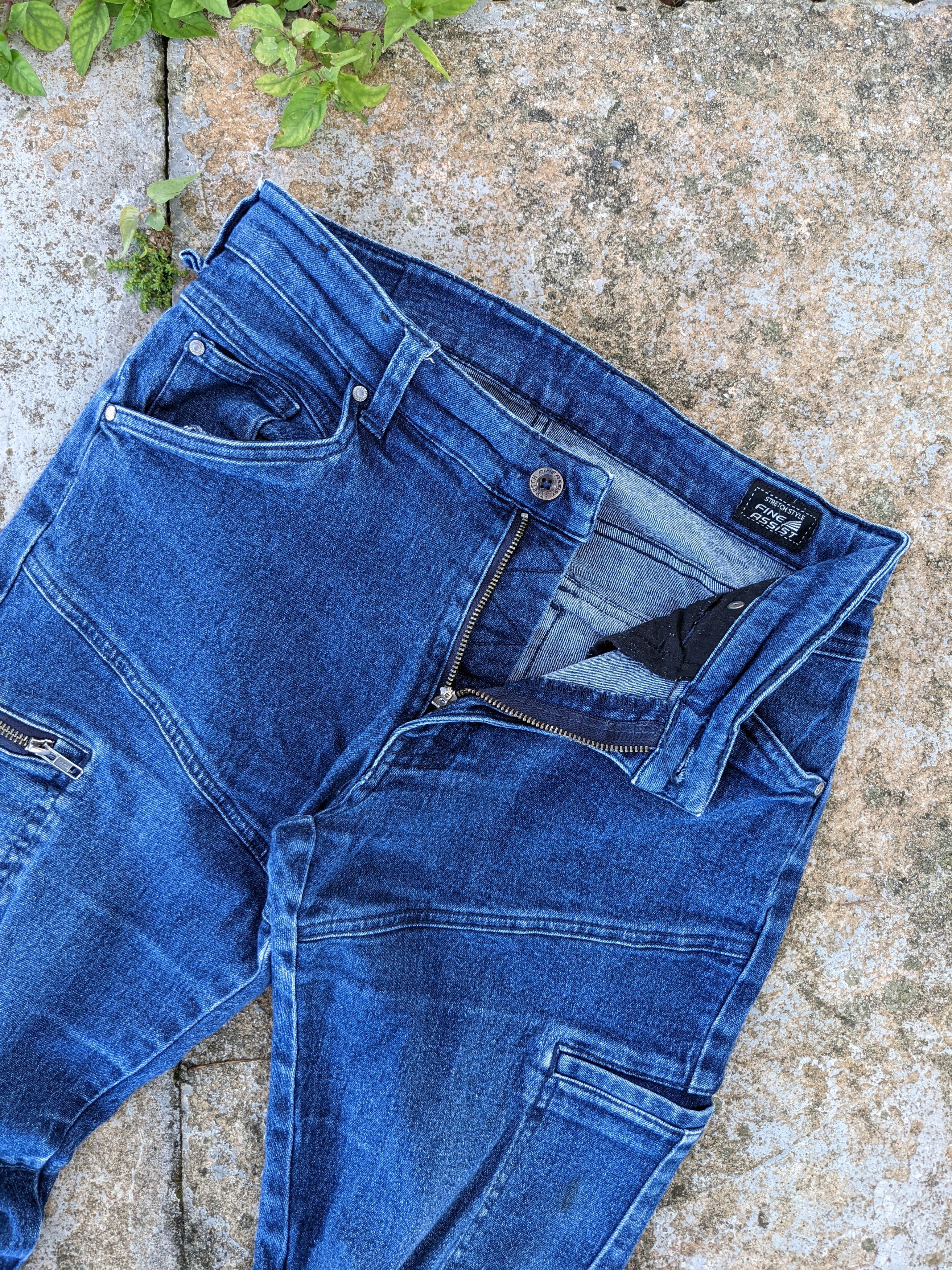 Japanese Brand Fine Assist Denim Stretch Cargo Pant Size US 29 - 3 Thumbnail