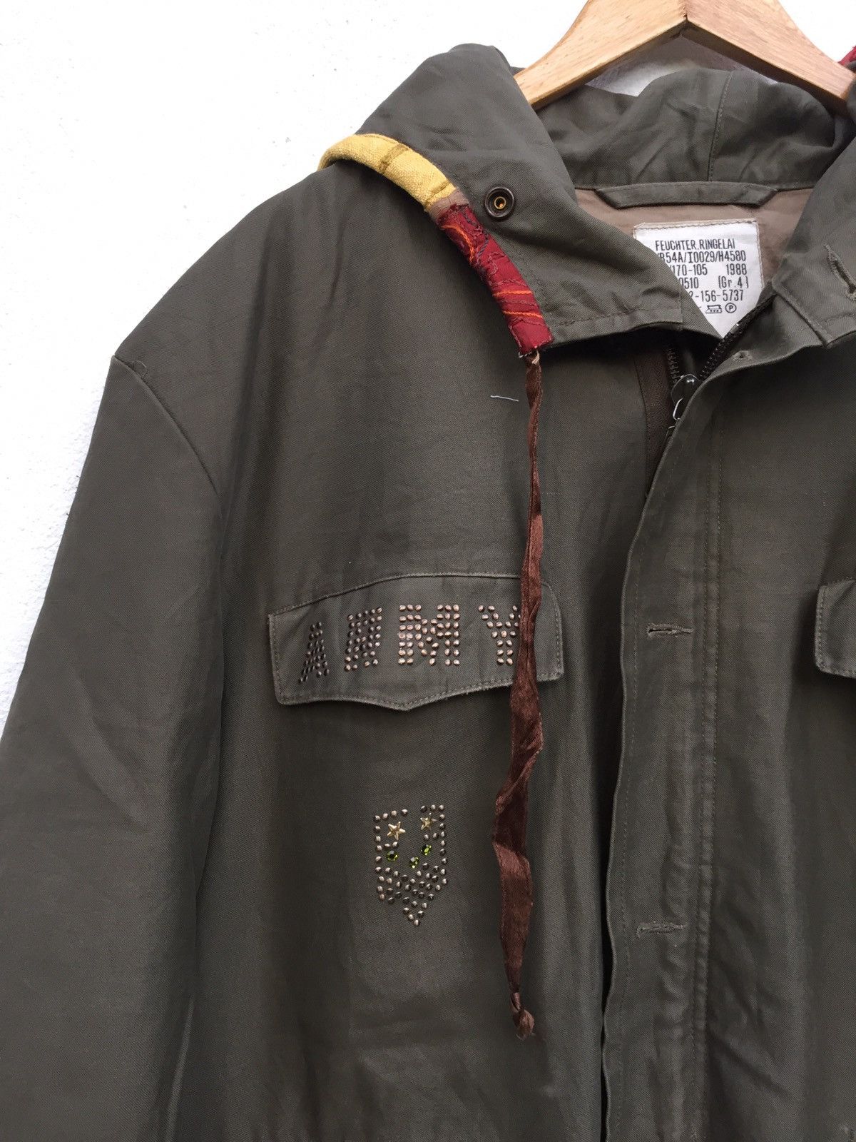 Japanese Brand Vintage Army Parka Oversized Jacket Zipper Size XL / US 12-14 / IT 48-50 - 6 Thumbnail