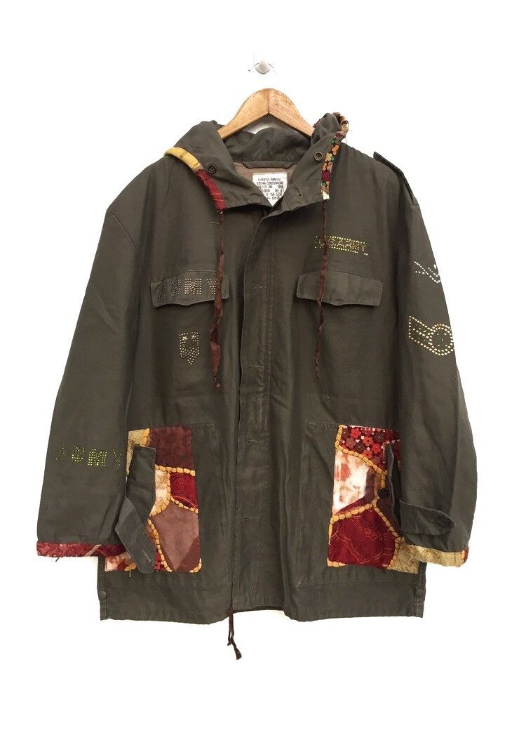 Japanese Brand Vintage Army Parka Oversized Jacket Zipper Size XL / US 12-14 / IT 48-50 - 1 Thumbnail