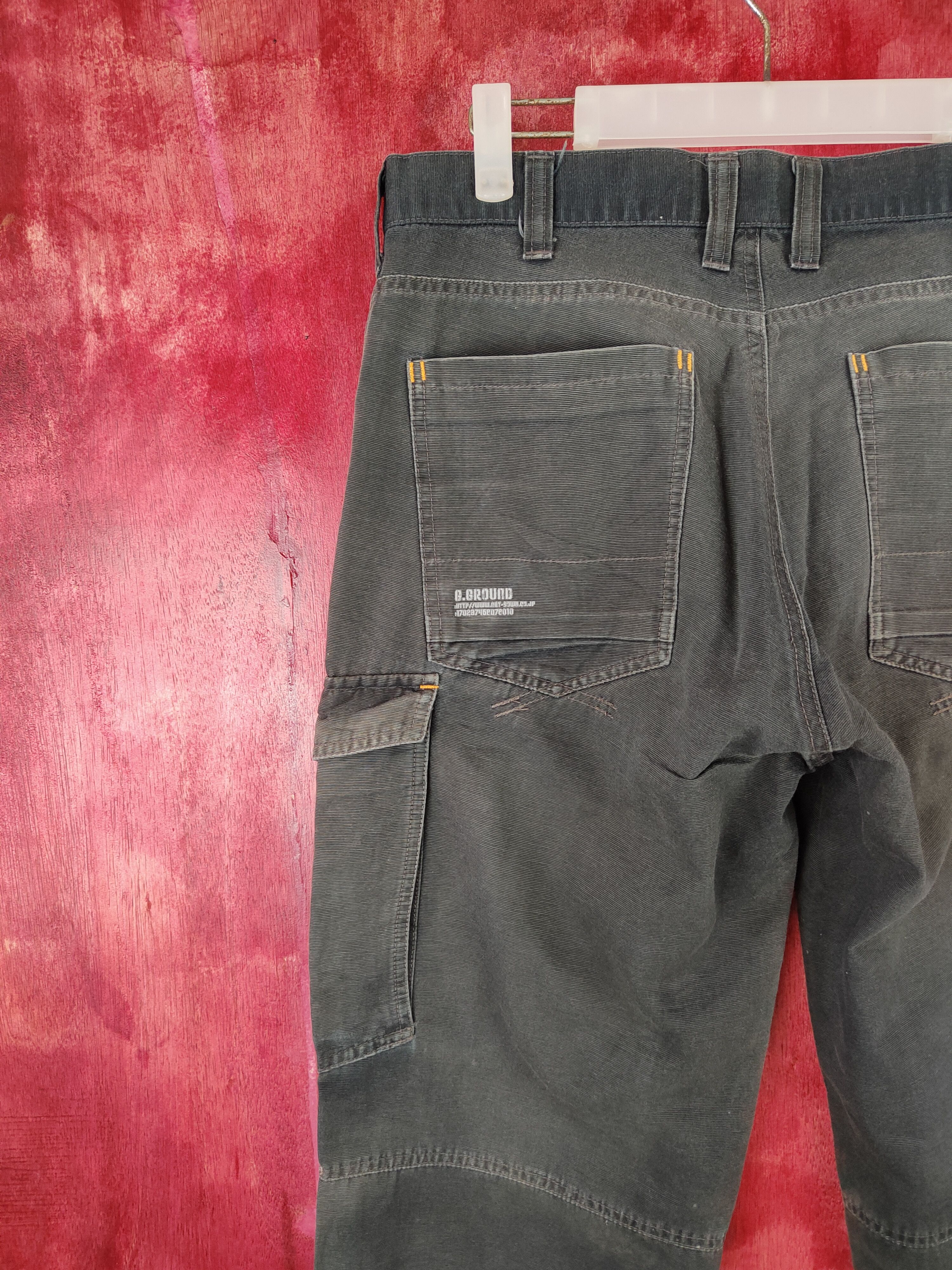 Faded Glory × Japanese Brand G.Ground Black Faded Multi Pocket Tactical Cargo Pants #S561 Size US 32 / EU 48 - 9 Thumbnail